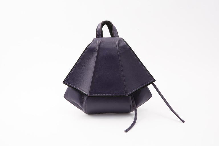 Loulou de la Falaise Purple Leather Mini Clutch Bag For Sale at 1stDibs