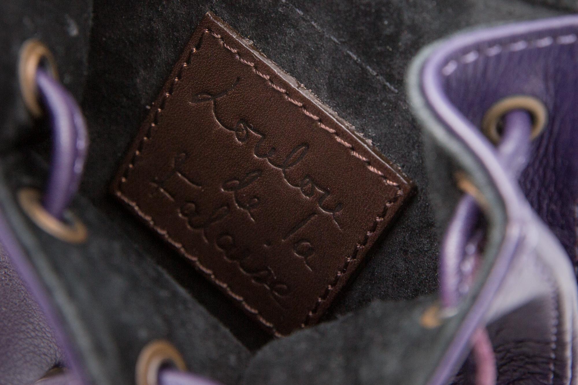 Loulou de la Falaise Purple Leather Mini Clutch Bag  For Sale 2