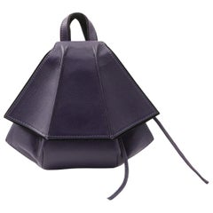 Loulou de la Falaise Purple Leather Mini Clutch Bag