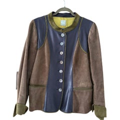Loulou de la Falaise Vintage Leather & Suede Jacket - 2000s