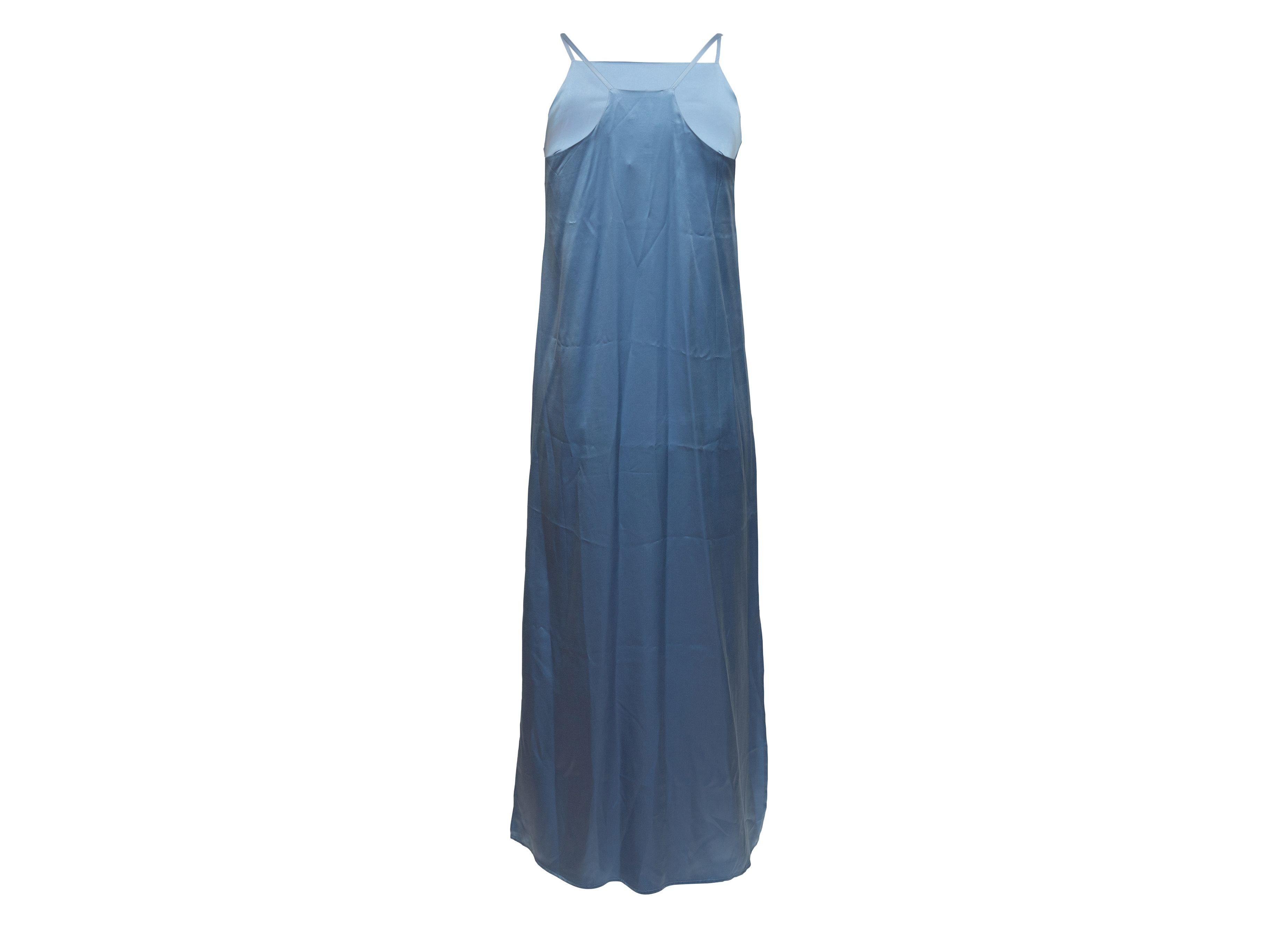 Loulou Studio Light Blue Silk Sleeveless Maxi Dress 2