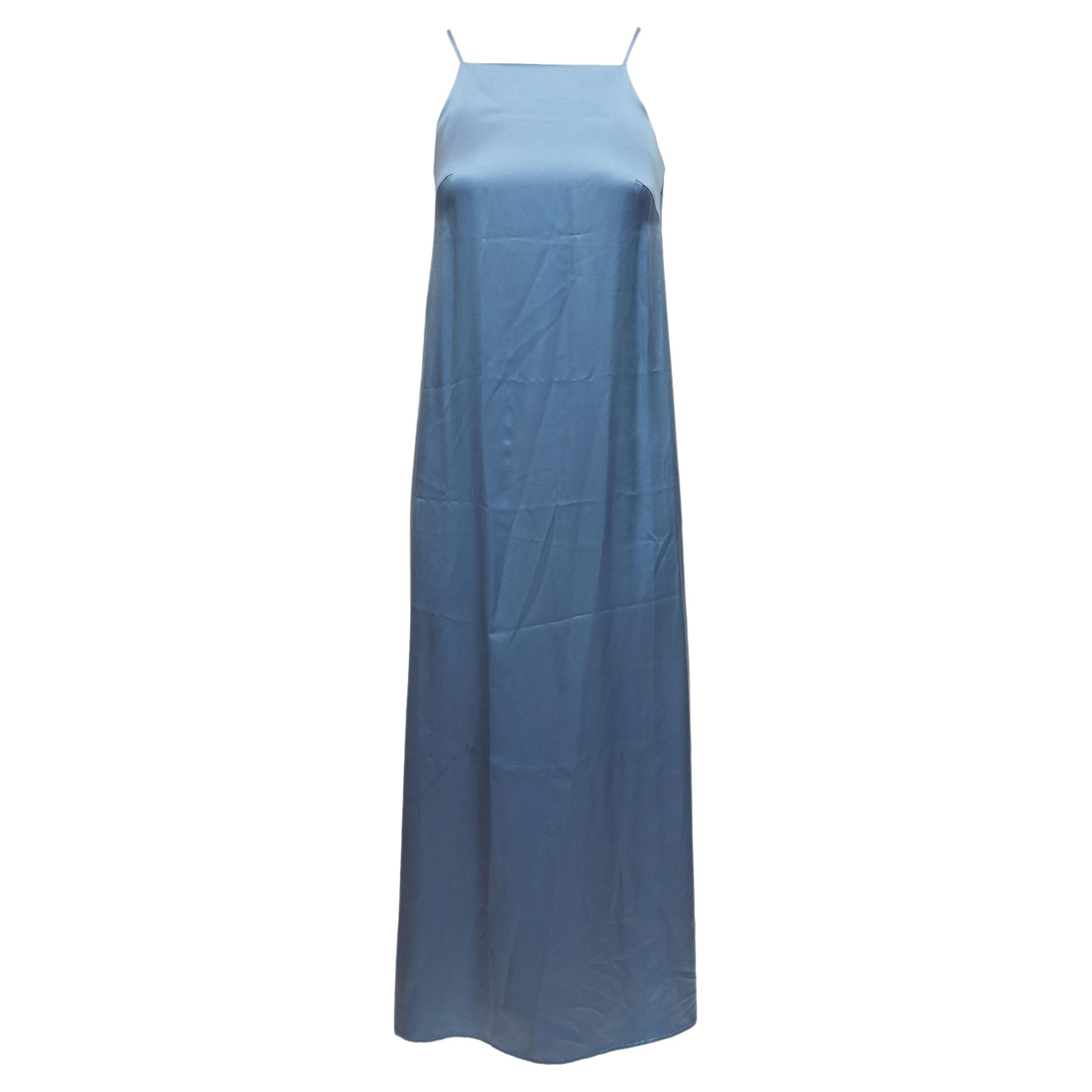 Loulou Studio Light Blue Silk Sleeveless Maxi Dress