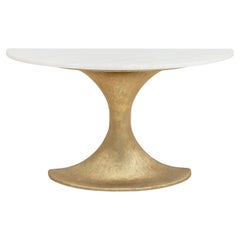 Louna Quartzite Top Aluminum Demilune Console