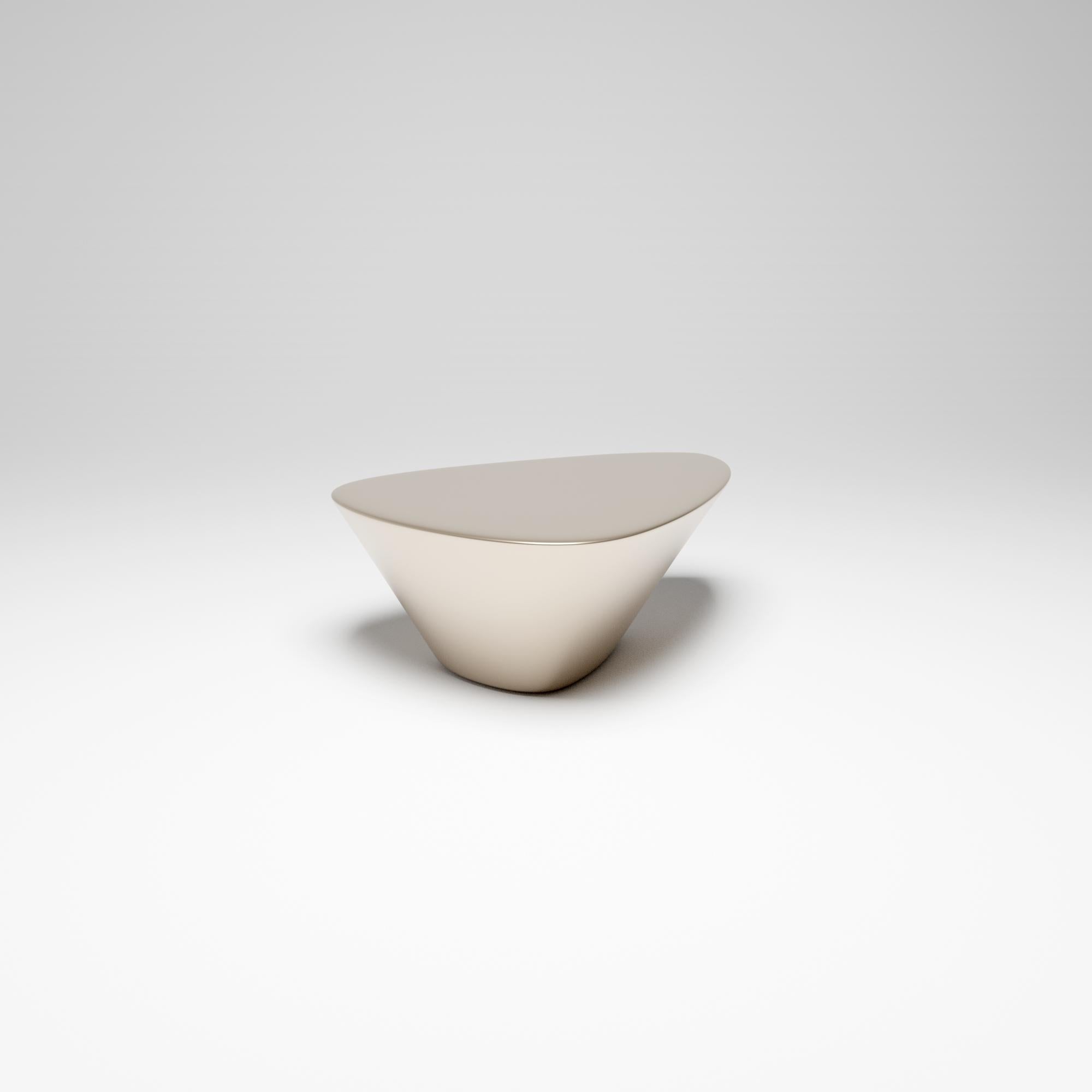 Contemporary Lounge 22, 21st Century Organic Modern Cast Liquid White Bronze Coffee Table
