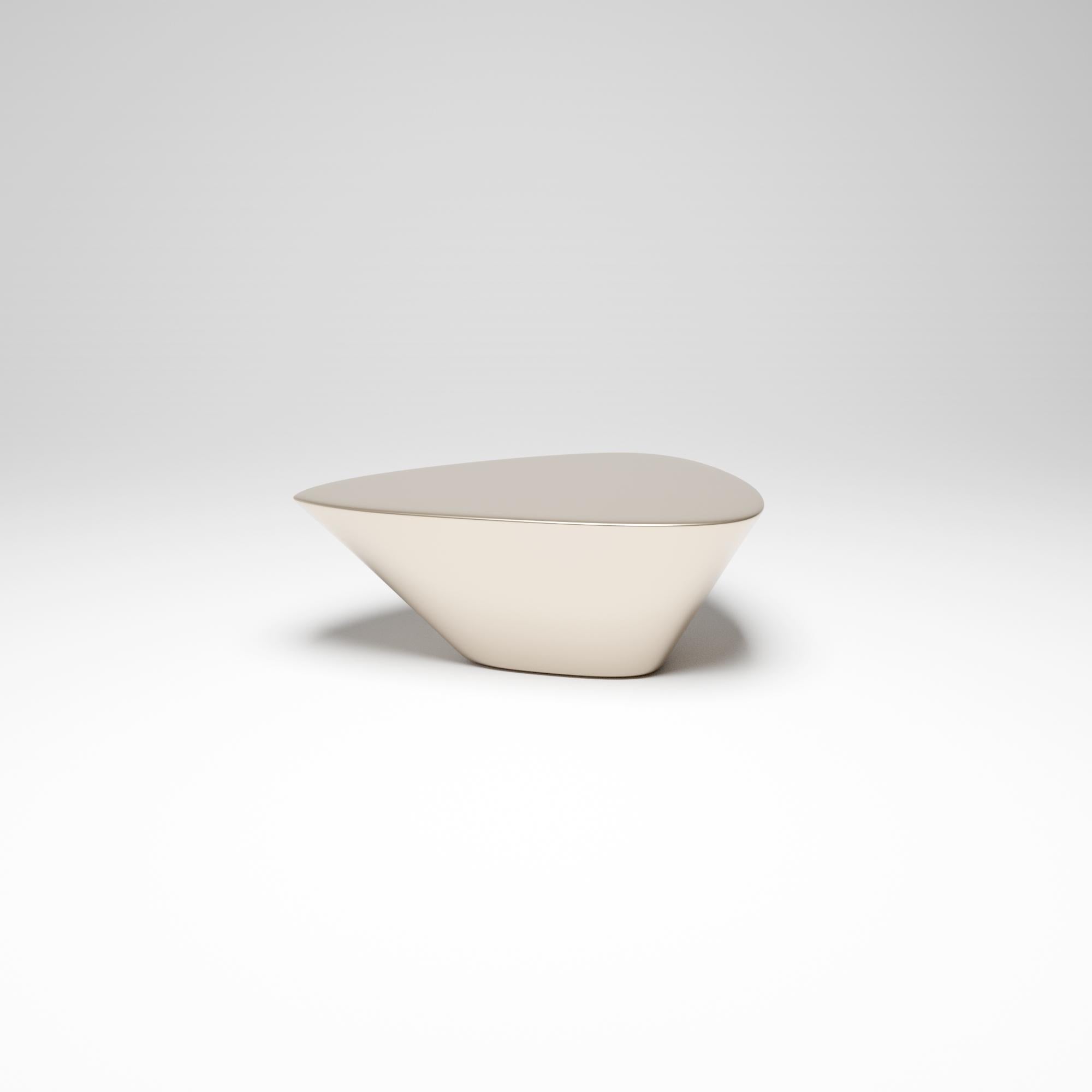 Lounge 22, 21st Century Organic Modern Cast Liquid White Bronze Coffee Table 1