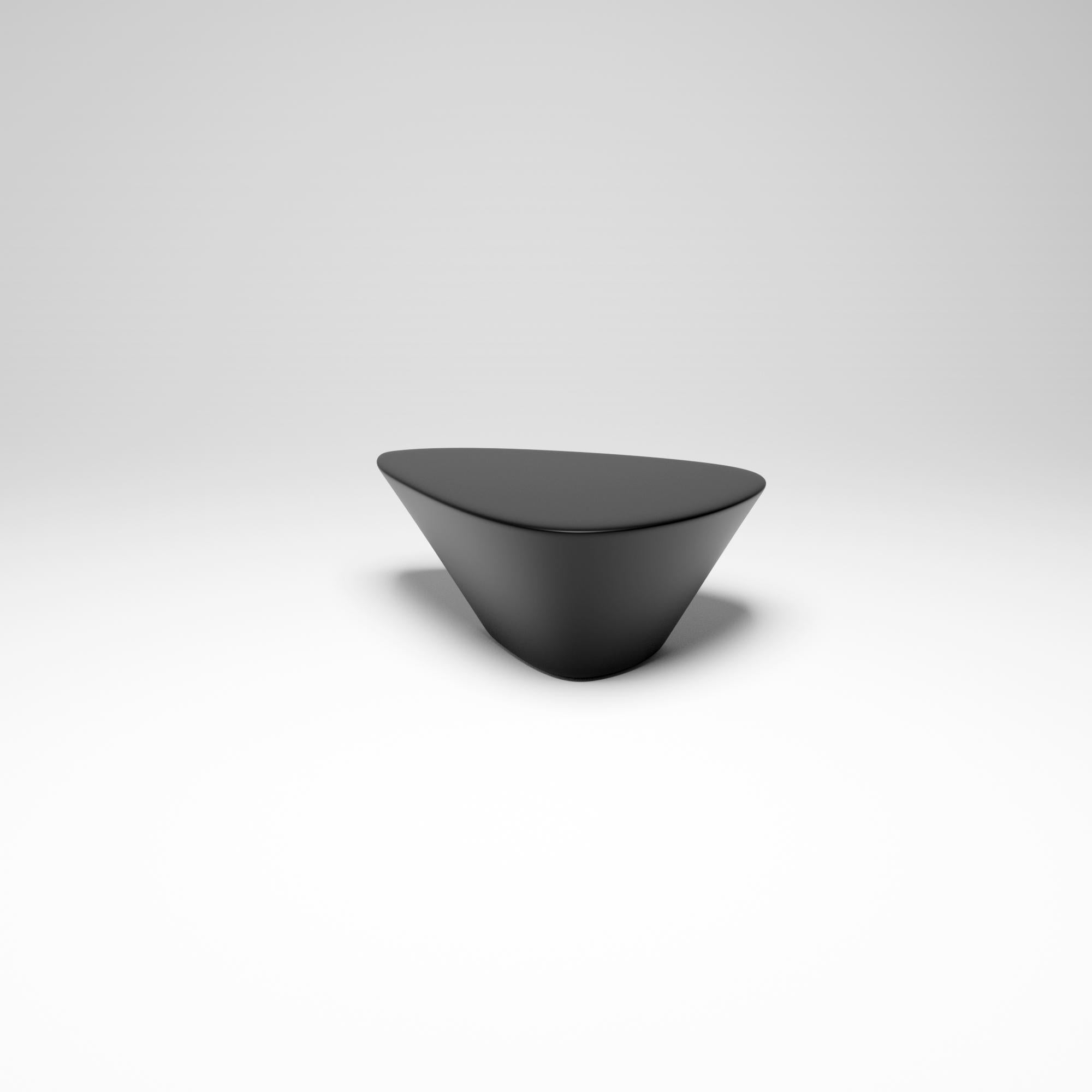Lounge 22, 21st Century Organic Modern Cast Liquid Black Graphite Table Set 1