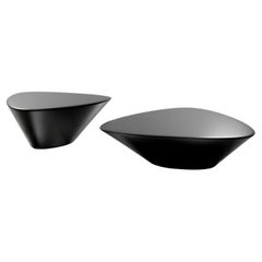 Lounge 22, 21st Century Organic Modern Cast Liquid Black Graphite Table Set