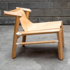 Lounge chair in wood and leather from Patagonia