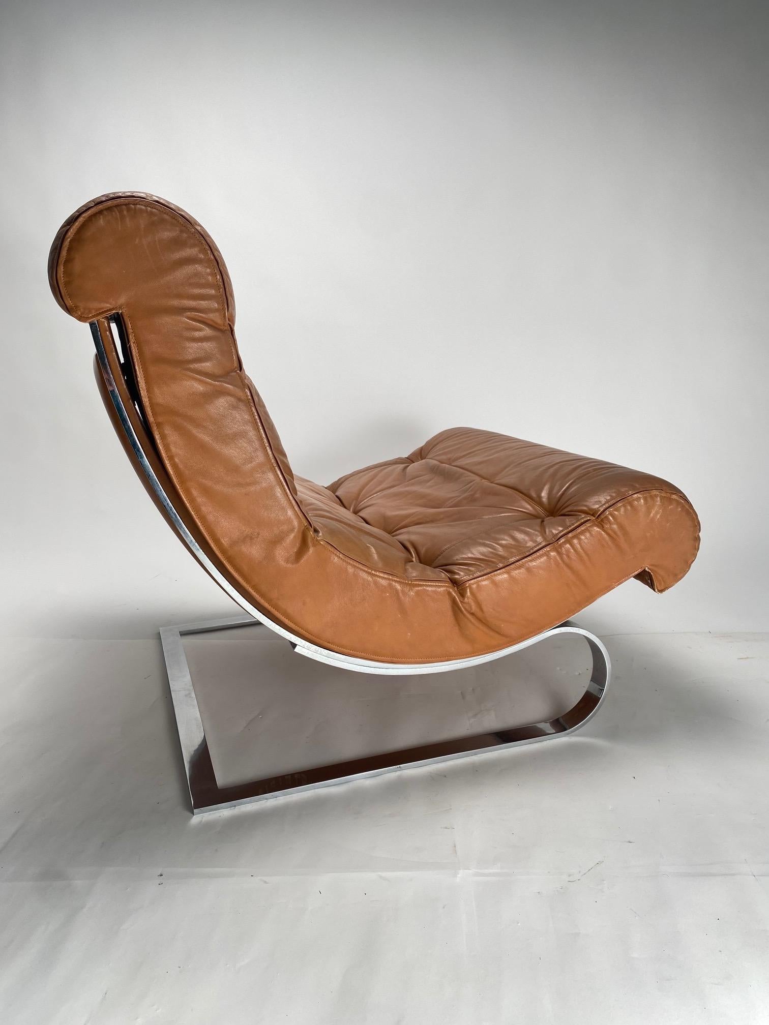 Metal Lounge Armchair by Renato Balestra for Cinova, Italy 1970s For Sale
