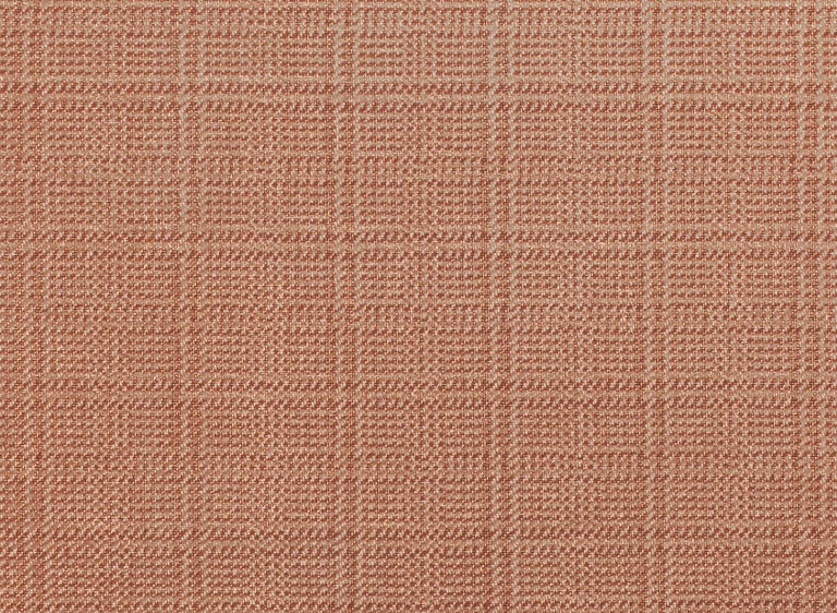 Mid-Century Modern Lounge Armchair Weaved Copper Texture, Silk Orange Fringes For Sale 1