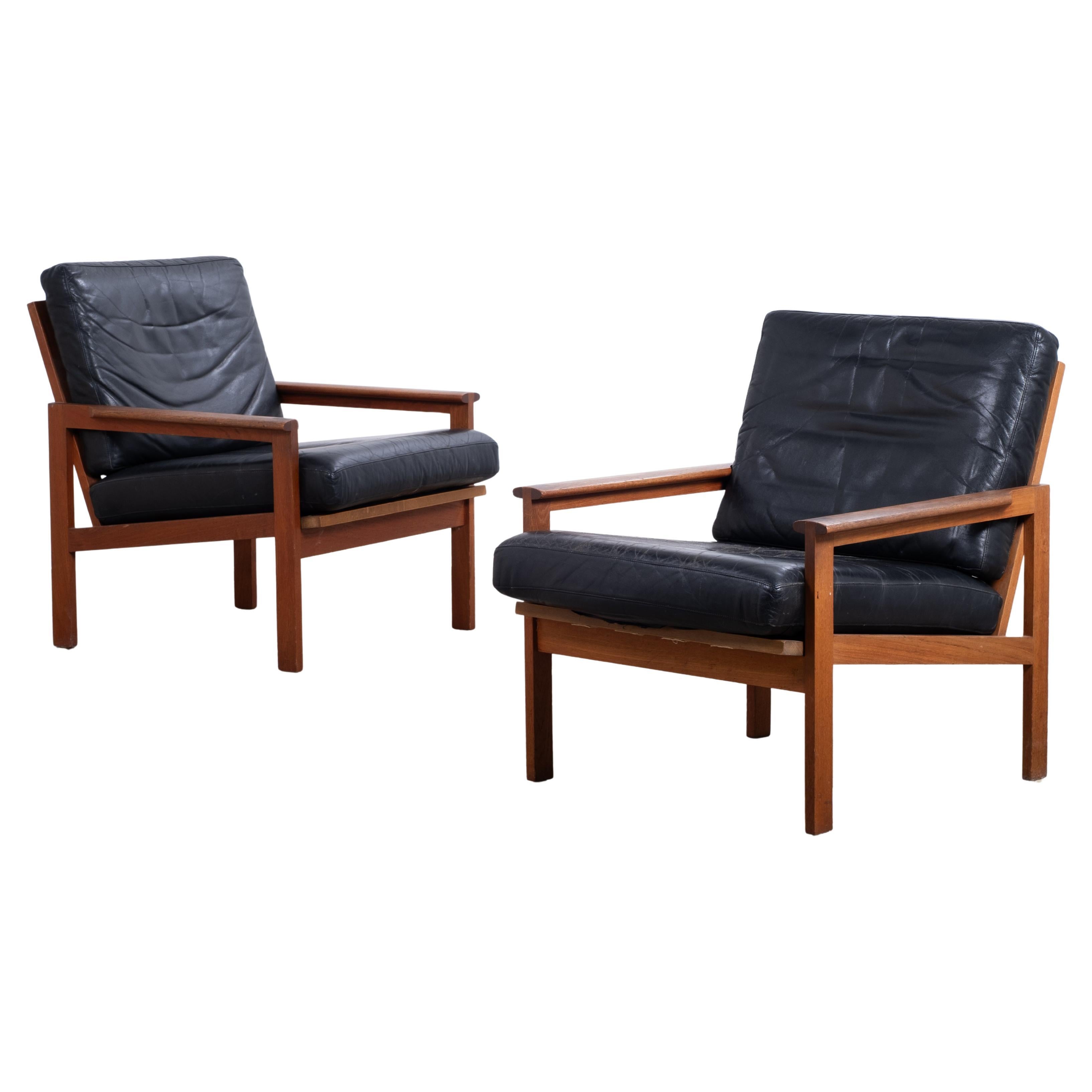 Lounge / Armchairs in teak by Illum Wikkelsø, 1950s, Danish design