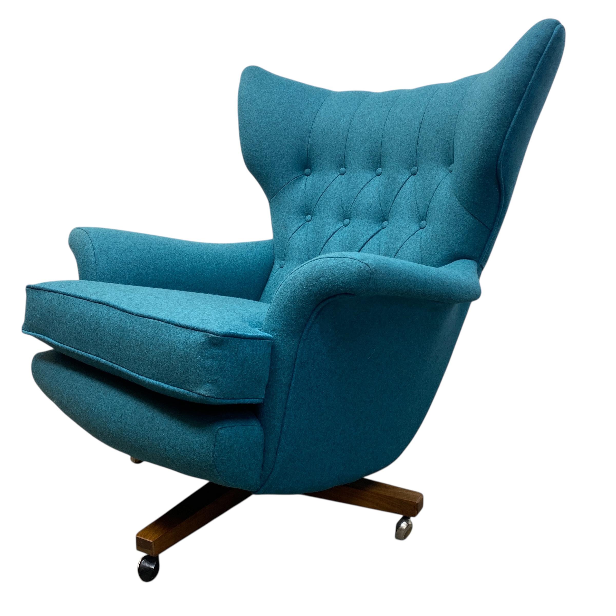 Loungesessel 1960er G-Plan Blofeld 6250 Teal (Britisch)