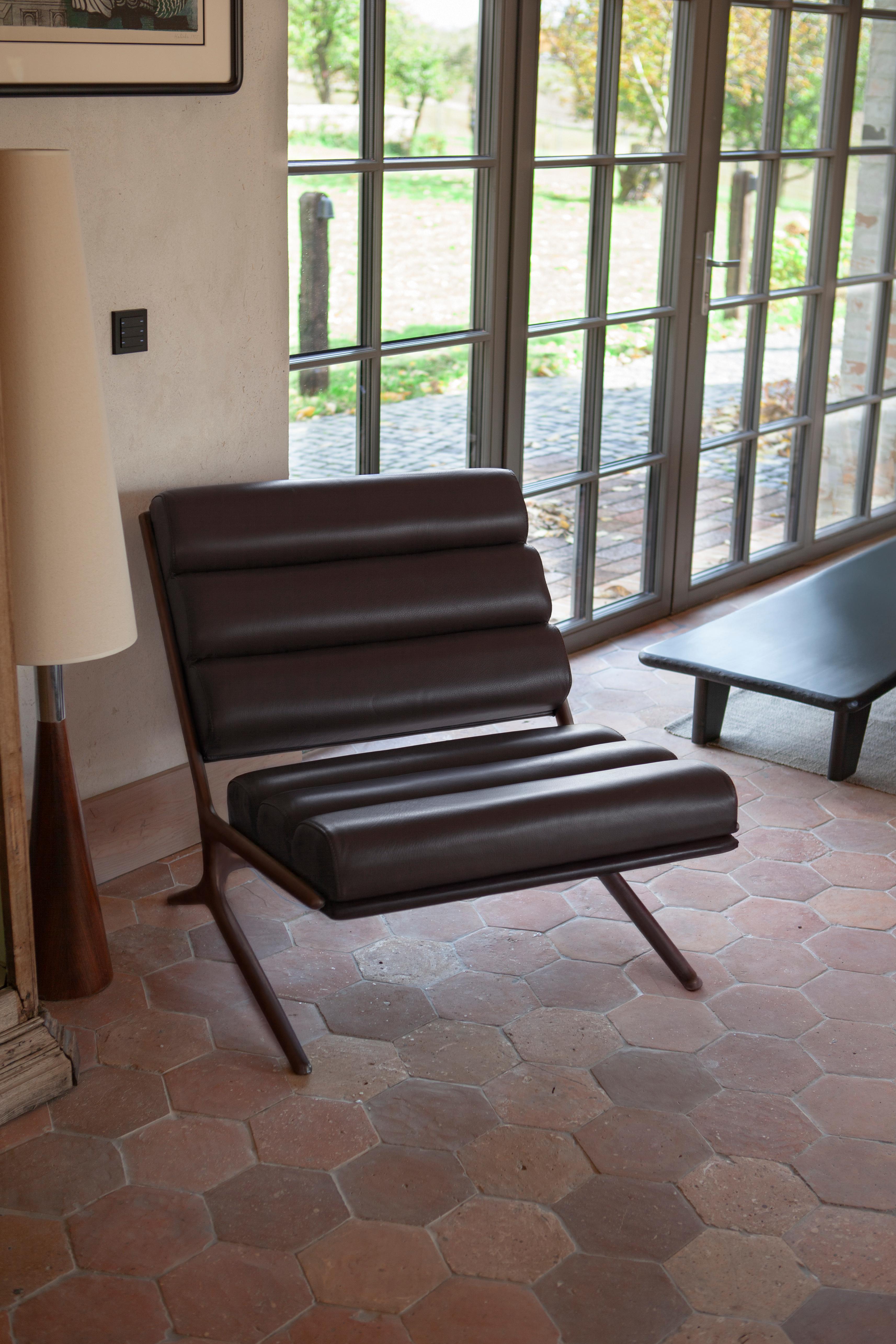 Moderne Chaise longue - Laiton vieilli en vente