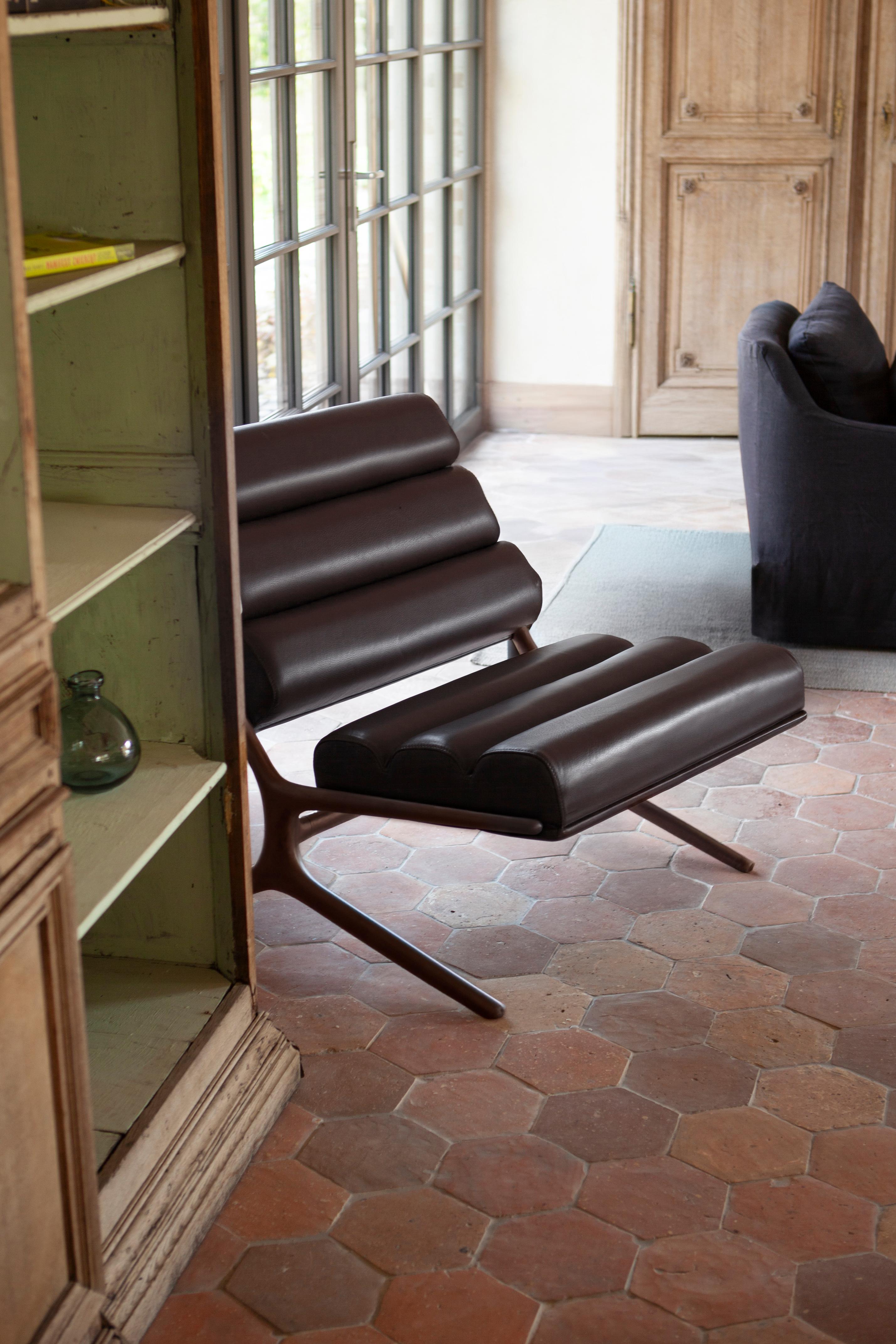 Polonais Chaise longue - Laiton vieilli en vente