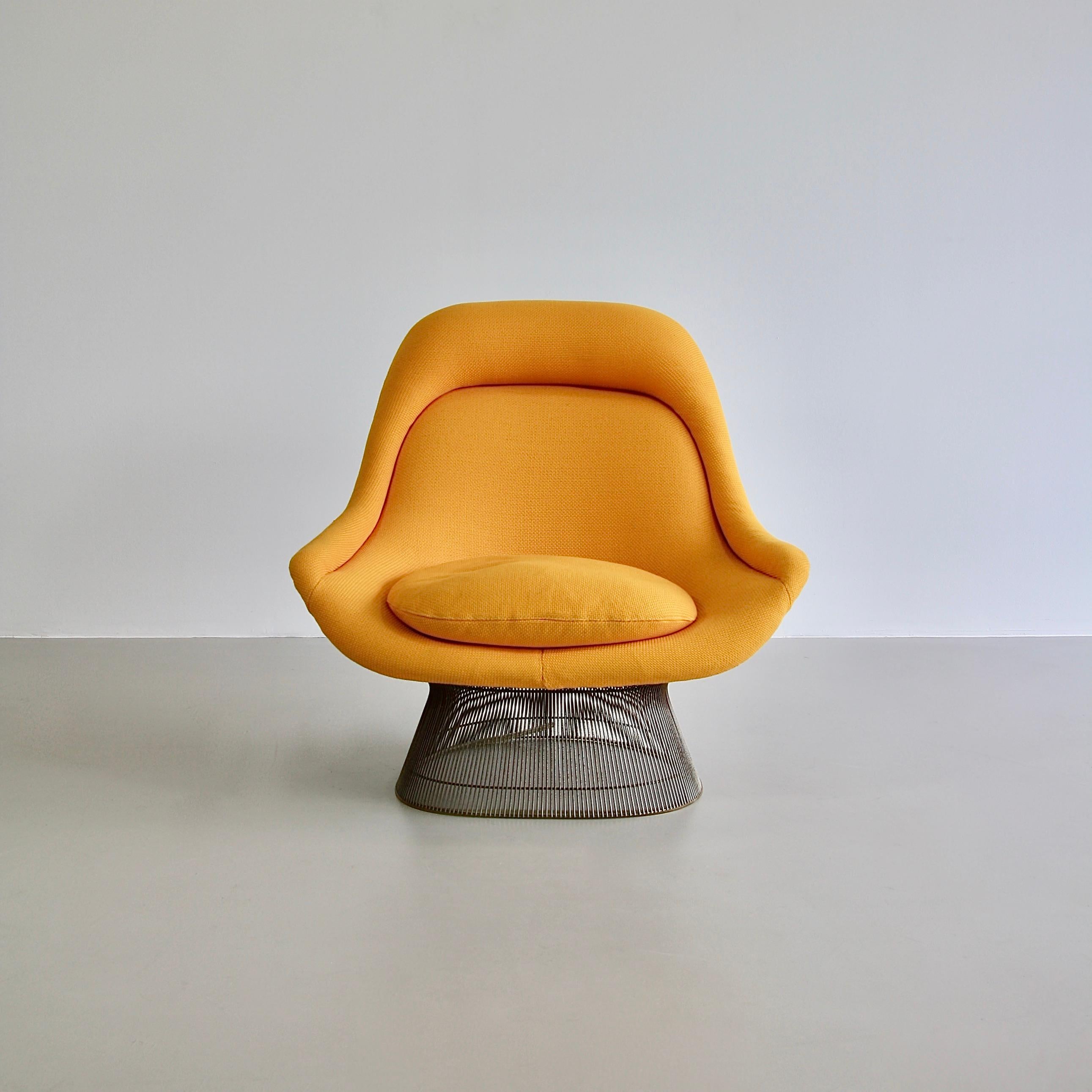 Mid-20th Century Lounge Chair and Footstool by Warren Platner, 1966 For Sale