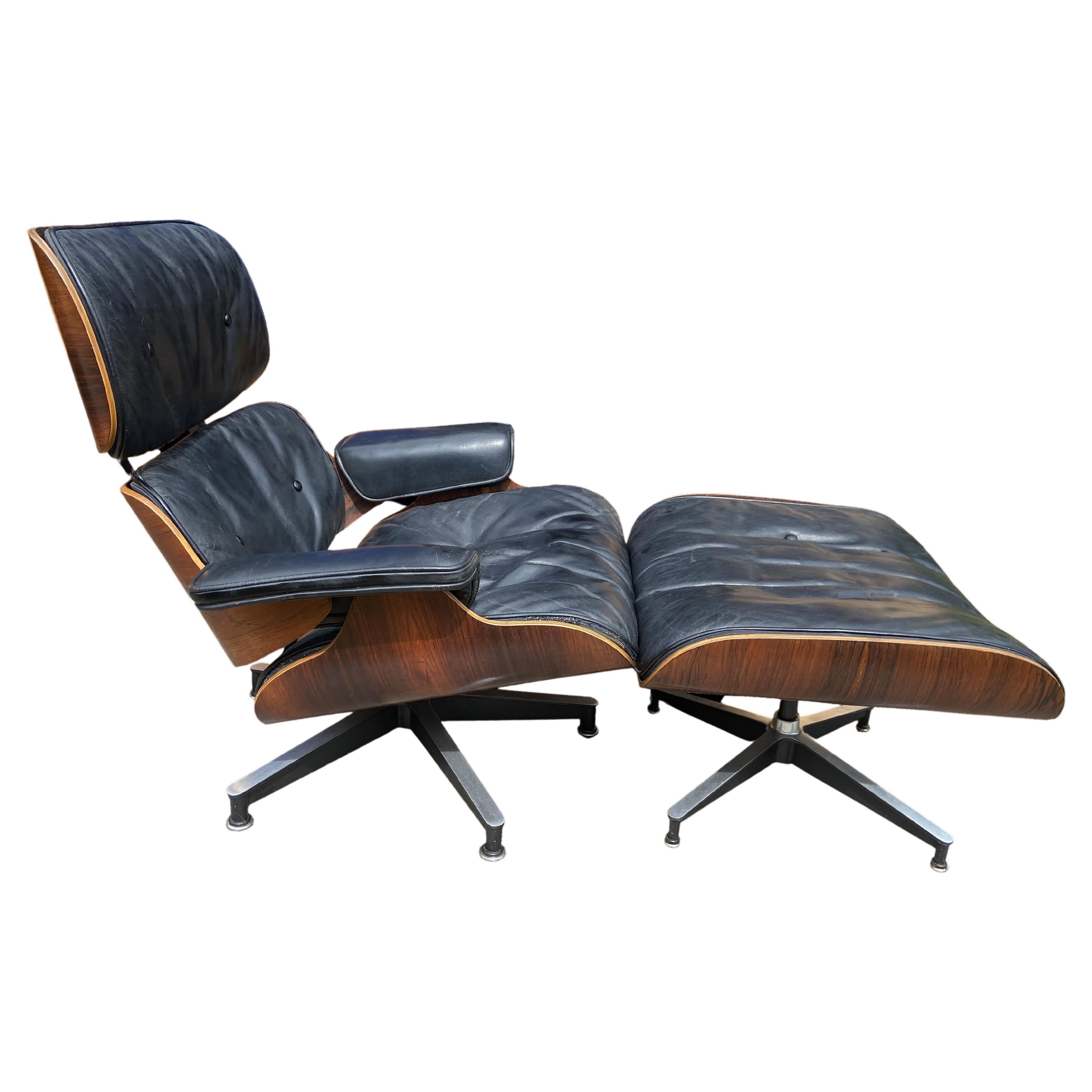 Lounge Chair and Ottoman '670 & 671' by Charles and Ray Eames for Herman Miller