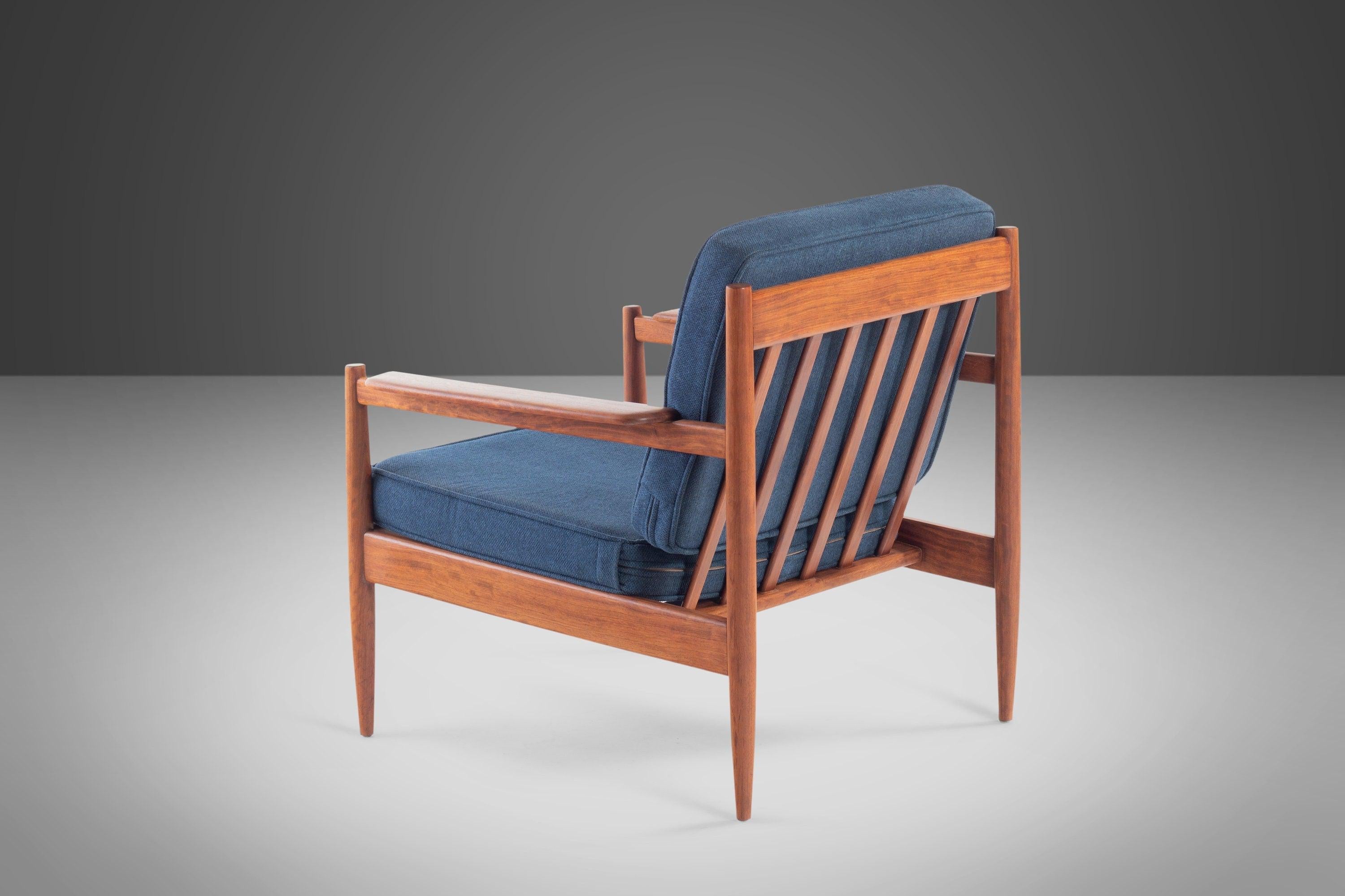 Danish Modern Teak Lounge Chair & Ottoman Attributed to Arne Vodder, c. 1960s For Sale 1