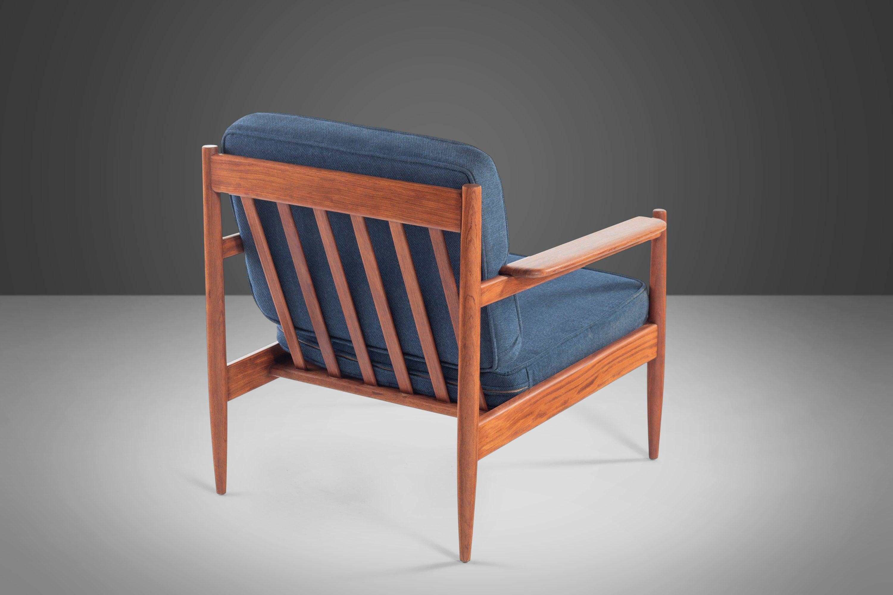 Danish Modern Teak Lounge Chair & Ottoman Attributed to Arne Vodder, c. 1960s For Sale 4
