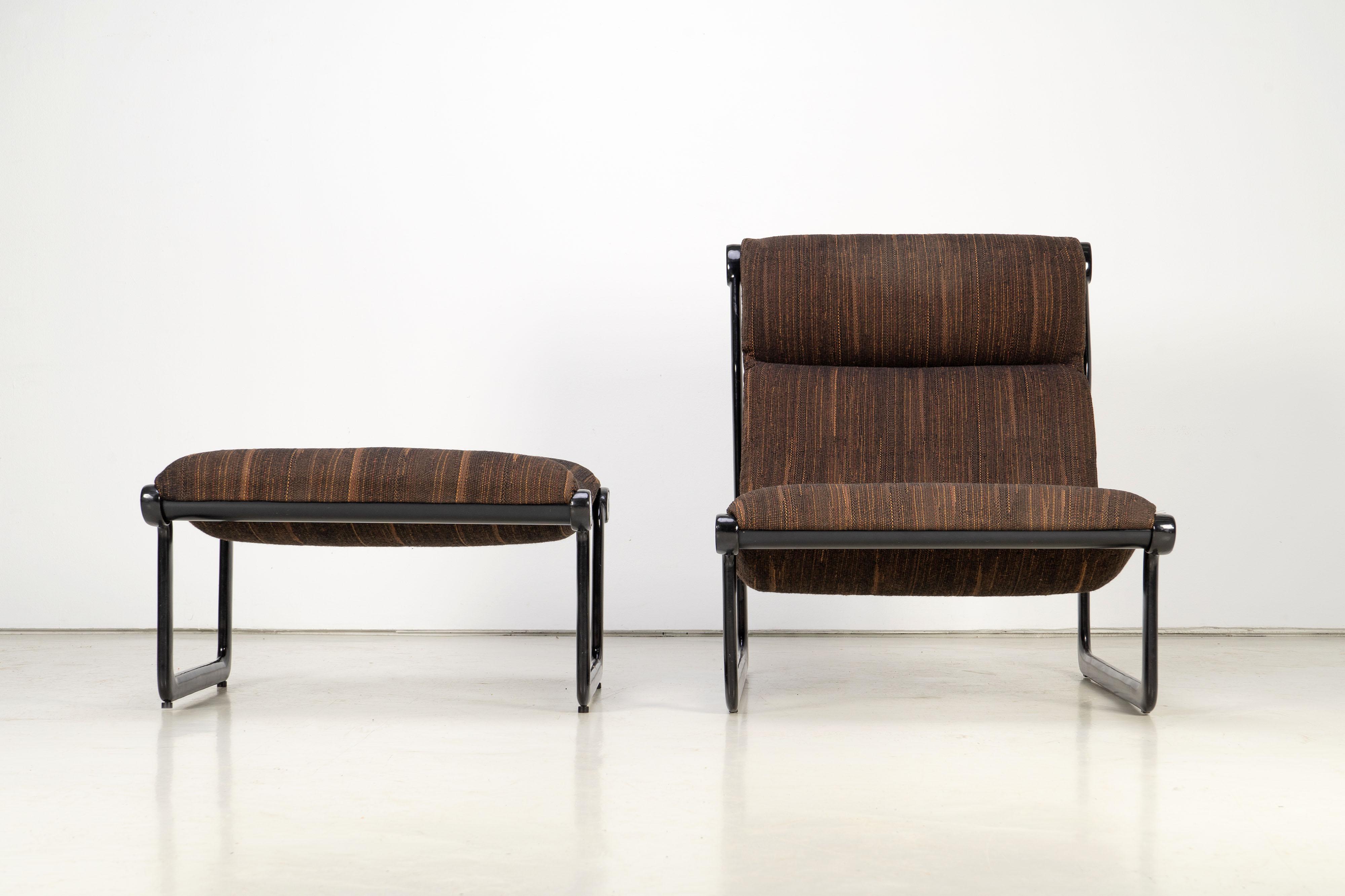 Lounge Chair and Ottoman Bruce Hannah and Andrew Morrison for Knoll Int., 1970s 1