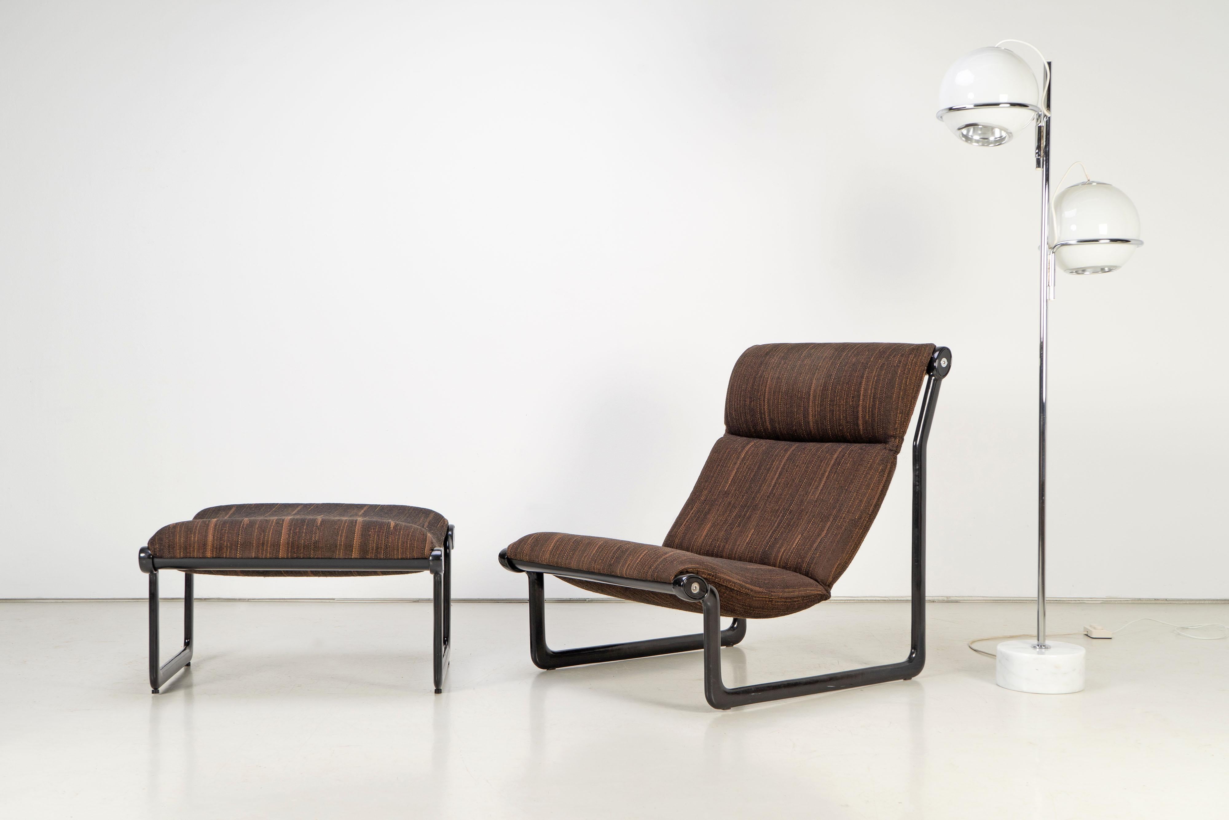 Lounge Chair and Ottoman Bruce Hannah and Andrew Morrison for Knoll Int., 1970s 2
