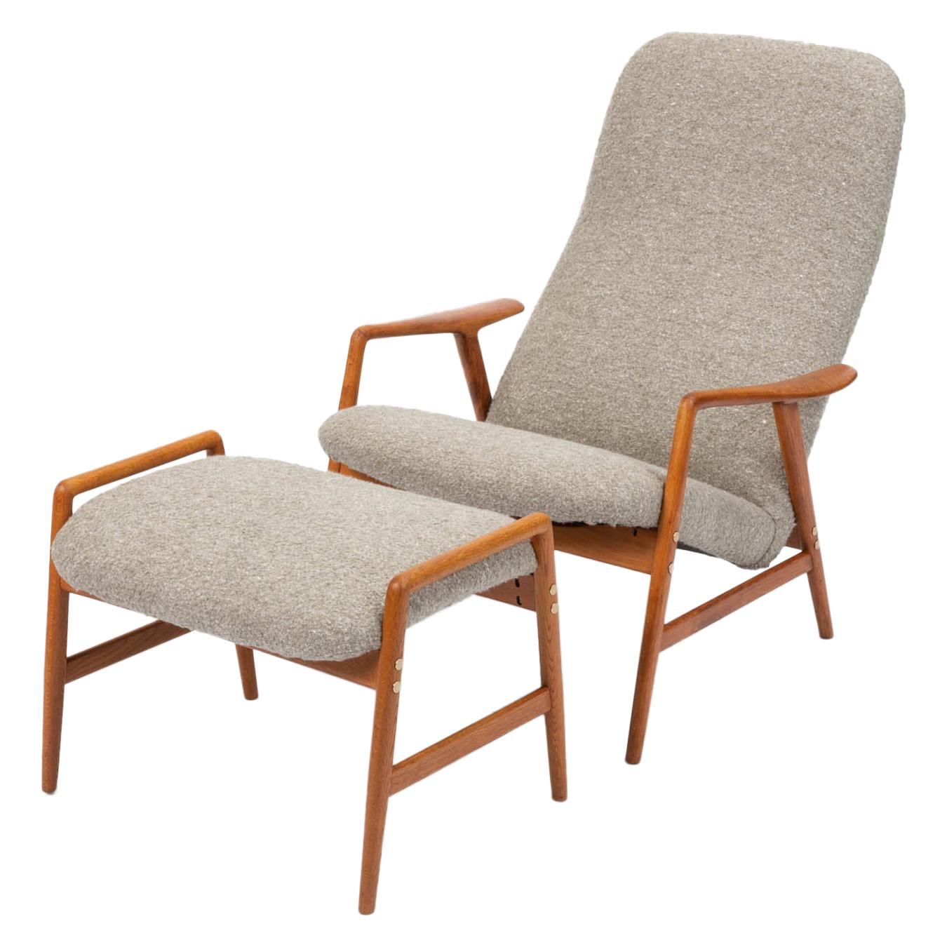 Lounge Chair and Ottoman by Alf Svensson for DUX