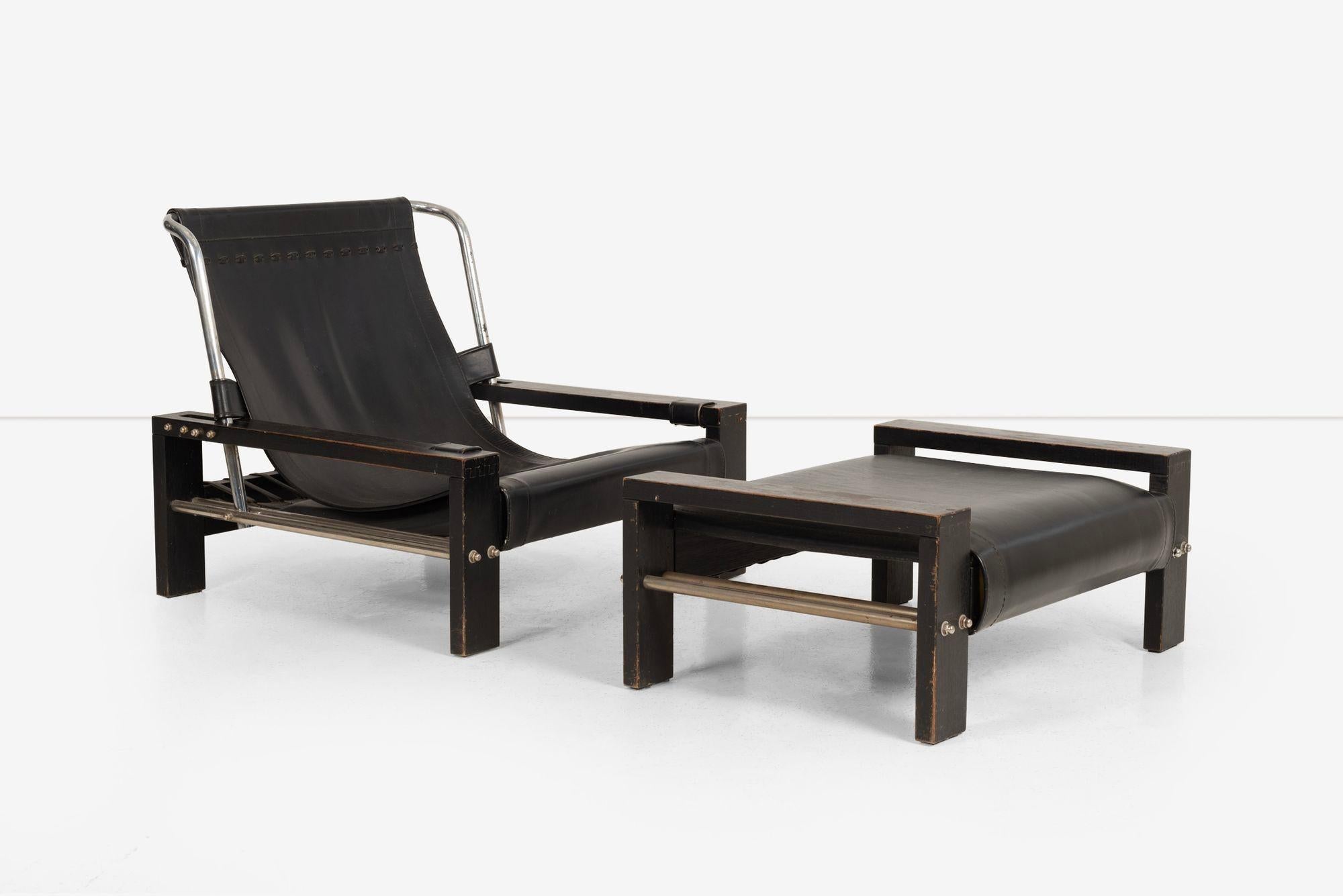 Dutch Lounge Chair and Ottoman by Atelier Sonja Wasseur For Sale
