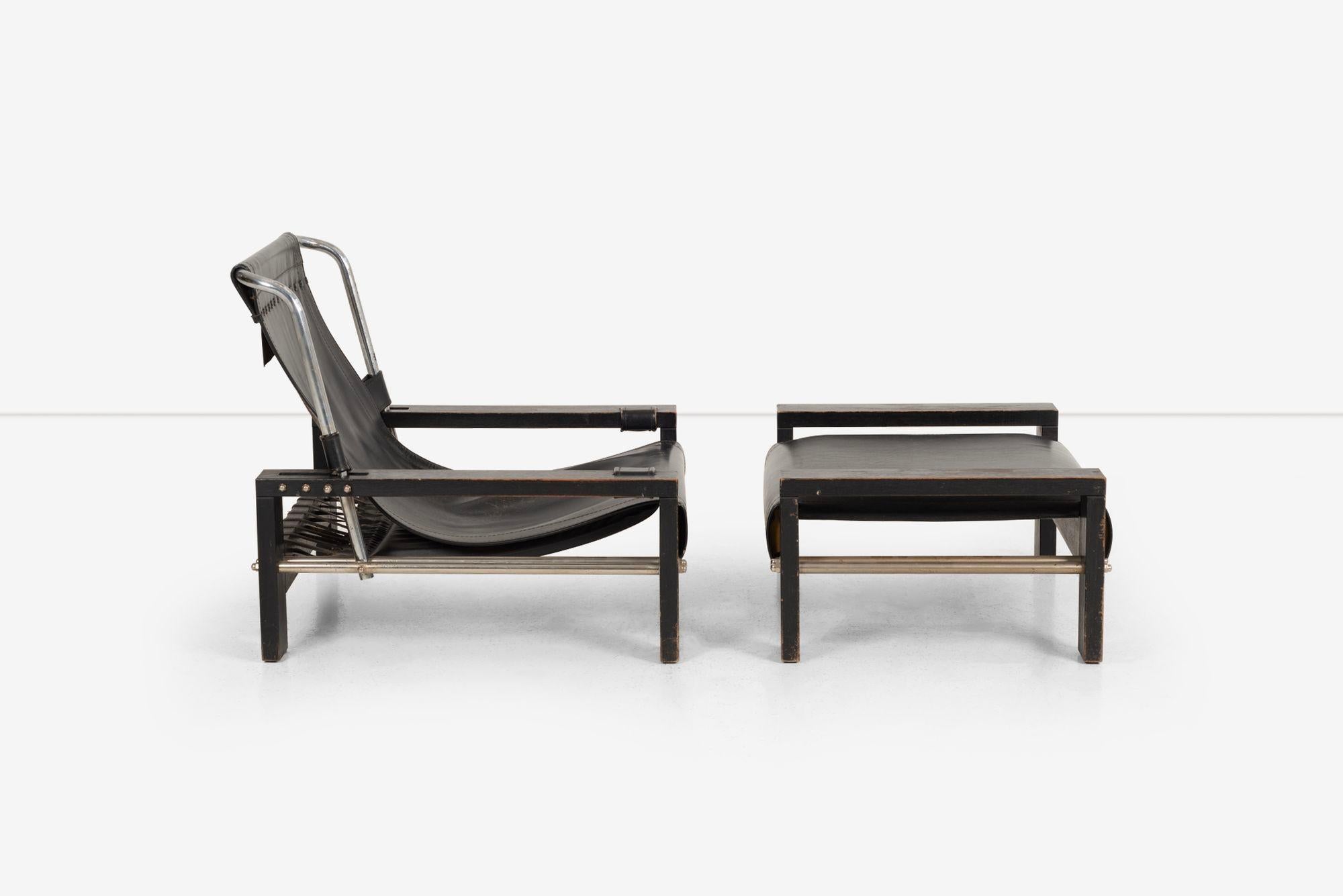 Appliqué Lounge Chair and Ottoman by Atelier Sonja Wasseur For Sale