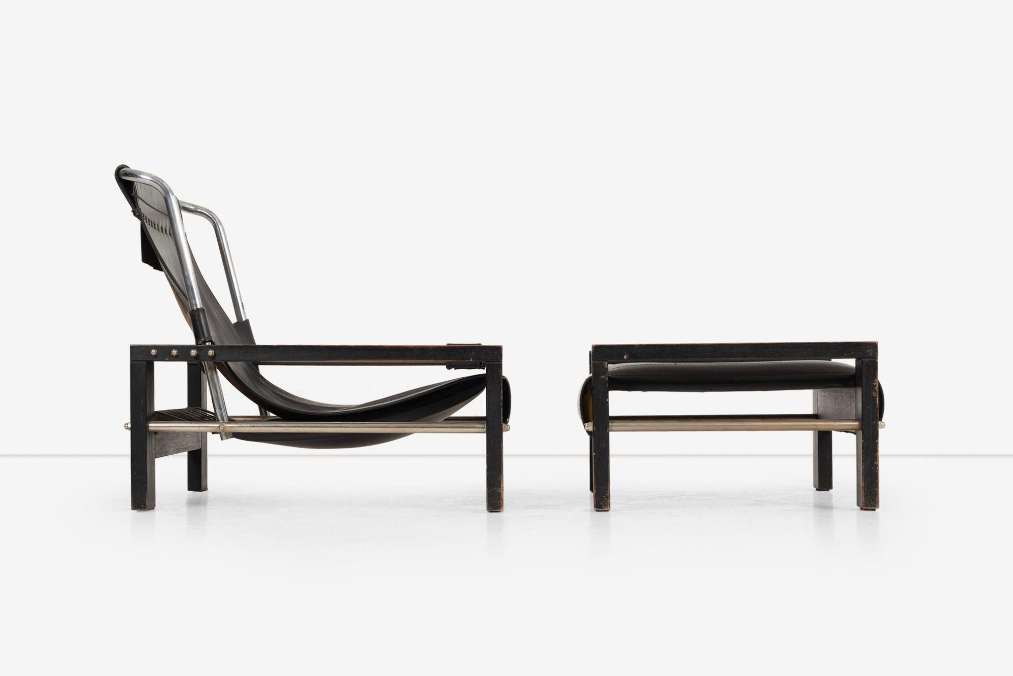 Lounge Chair and Ottoman by Atelier Sonja Wasseur In Good Condition For Sale In Chicago, IL