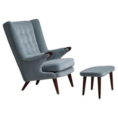 Lounge Chair and Ottoman by Bent Moller Jepsen, Denmark circa 1959
