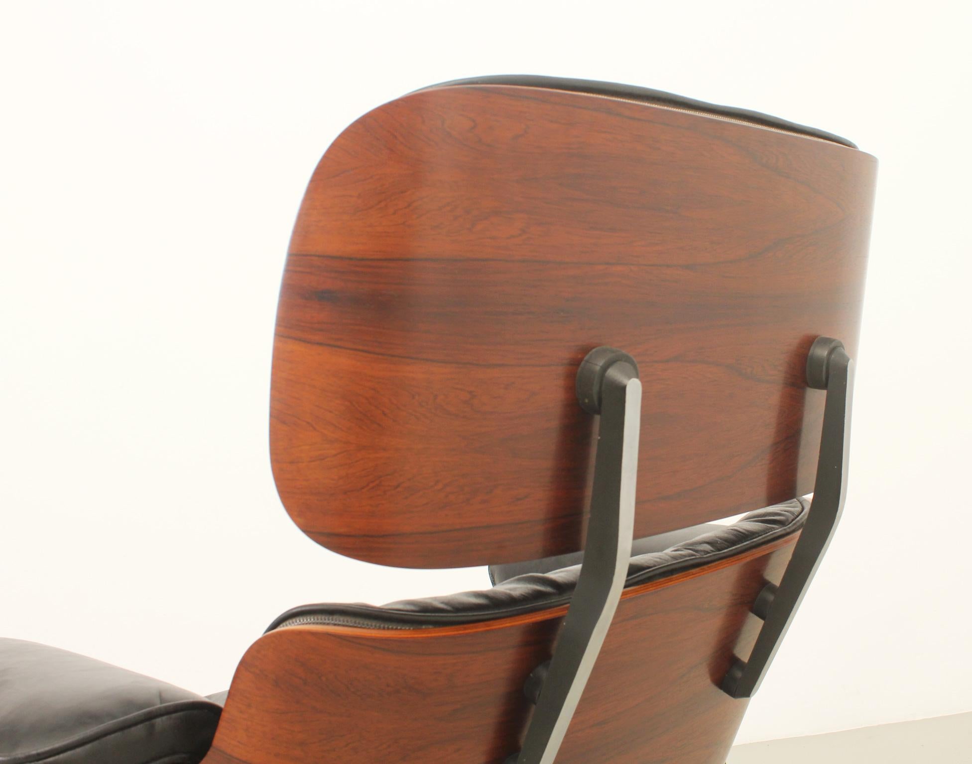Mid-20th Century Lounge Chair and Ottoman by Charles and Ray Eames, 1960's
