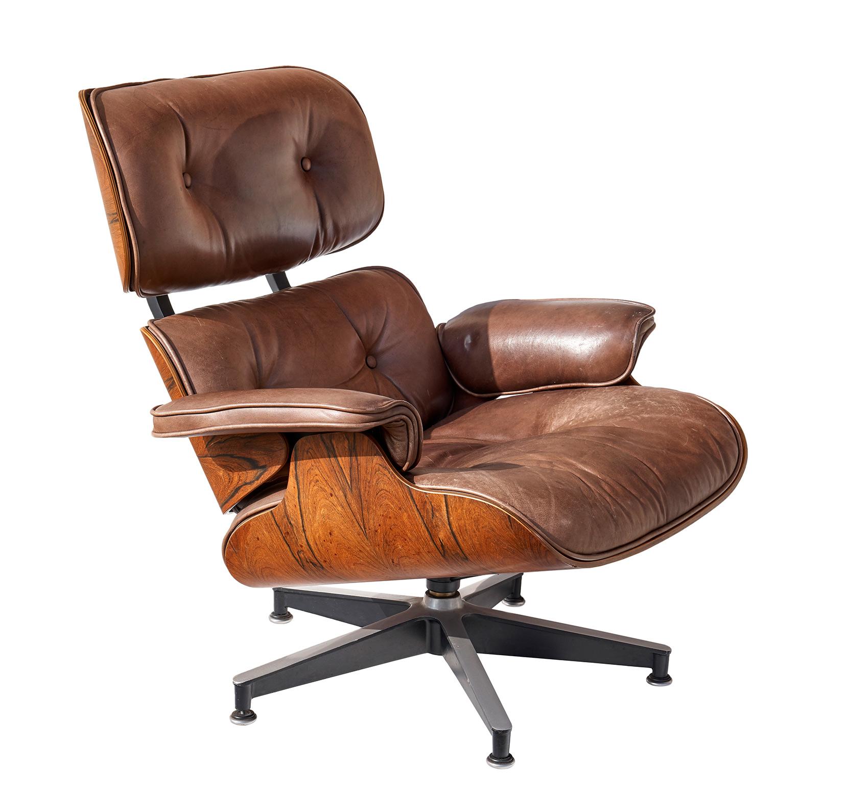 Mid-20th Century Lounge Chair and Ottoman by Charles and Ray Eames