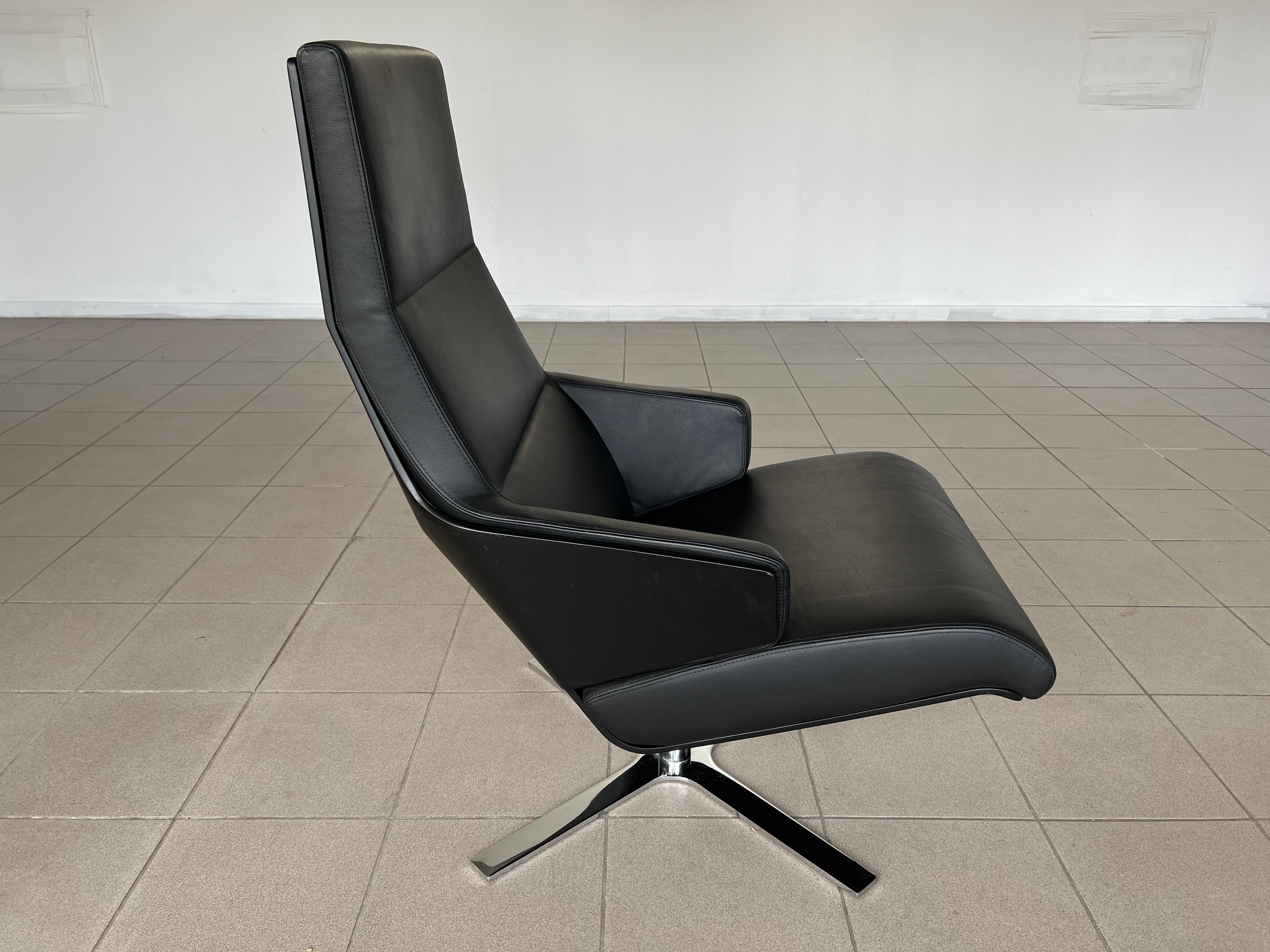 Mid-Century Modern Lounge Chair and Ottoman by Christian Werner for Ligne Roset For Sale