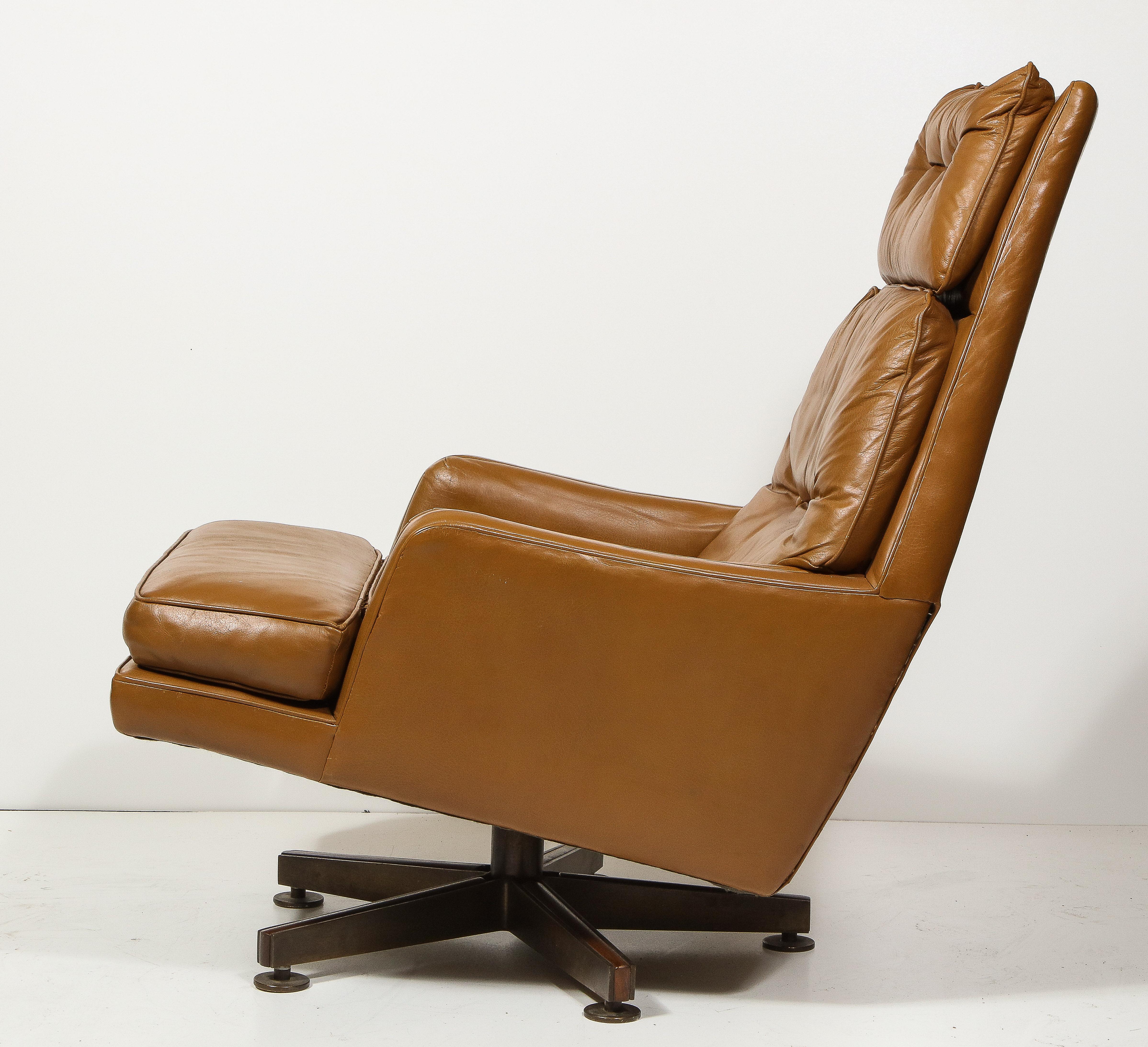 Loungesessel und Ottomane von Edward Wormley für Dunbar, Vereinigte Staaten, um 1980 im Angebot 3