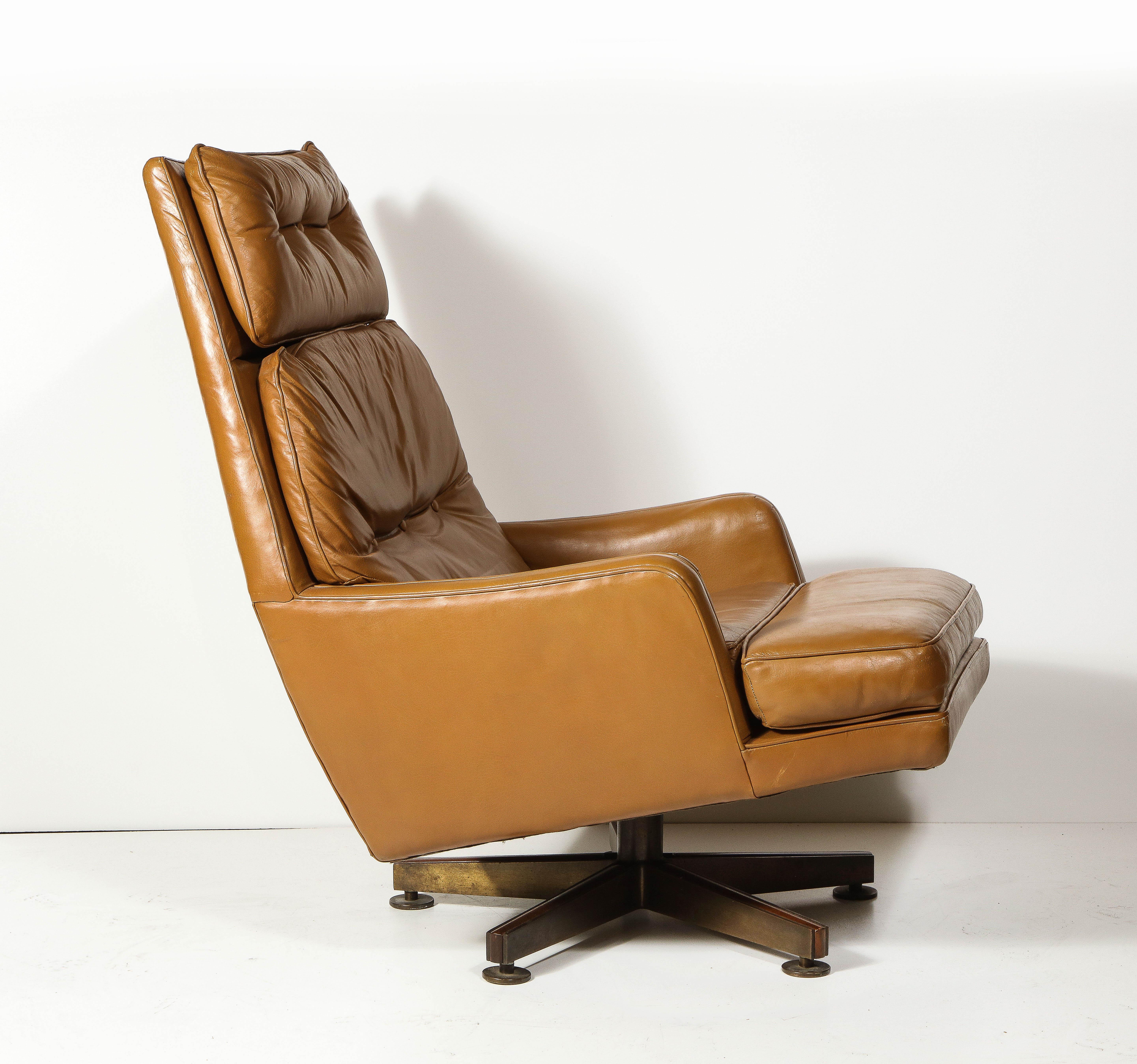 Loungesessel und Ottomane von Edward Wormley für Dunbar, Vereinigte Staaten, um 1980 im Angebot 1