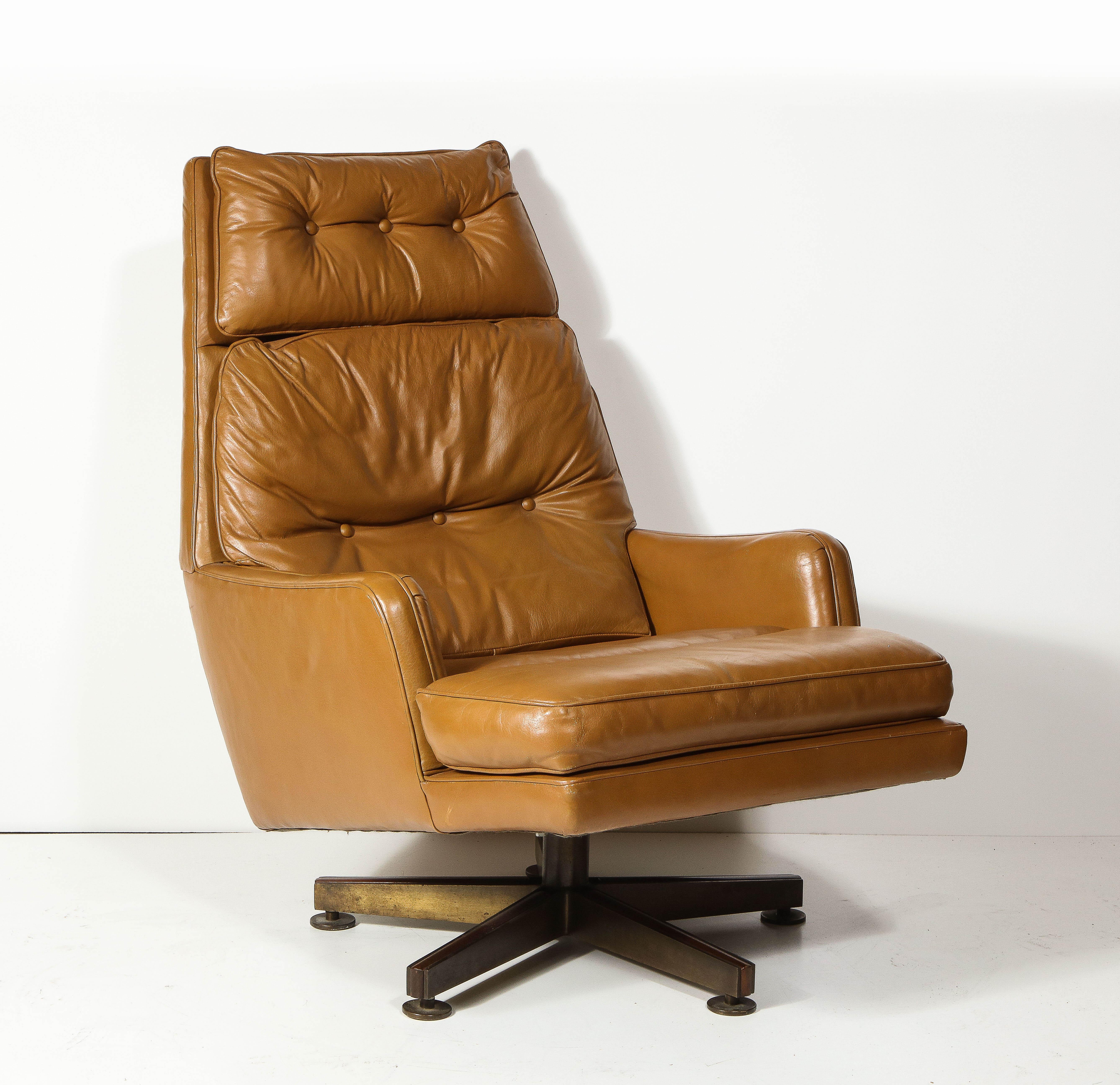 Loungesessel und Ottomane von Edward Wormley für Dunbar, Vereinigte Staaten, um 1980 im Angebot 2