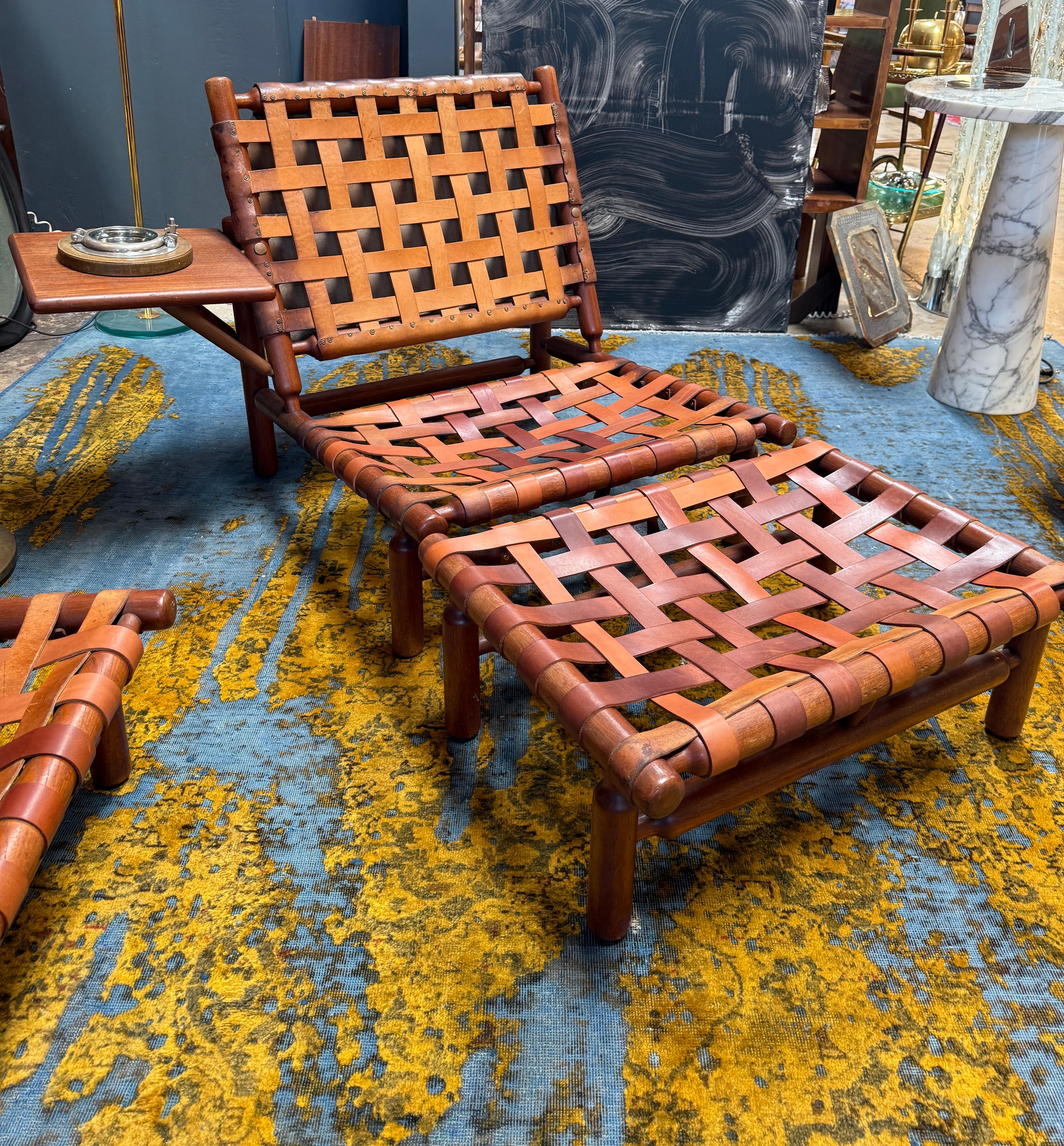 Lounge Chair and Ottoman by Ilmari Tapiovaara for Paolo Arnaboldi, 1970s For Sale 4