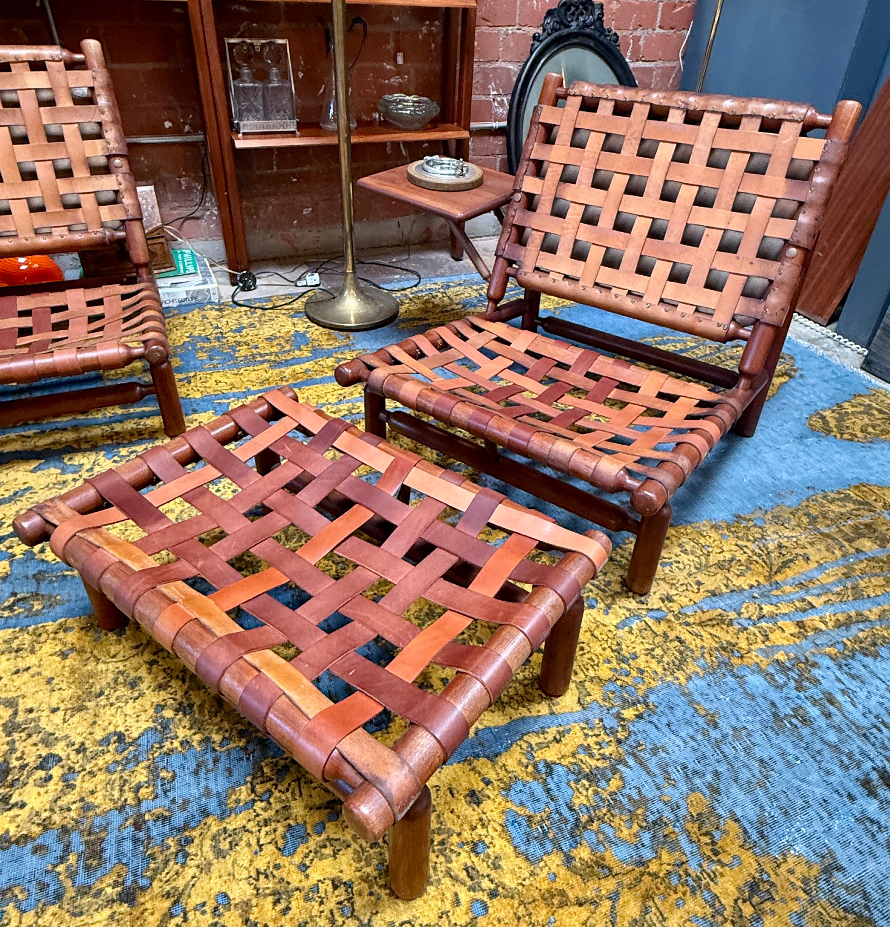 Lounge Chair and Ottoman by Ilmari Tapiovaara for Paolo Arnaboldi, 1970s For Sale 2