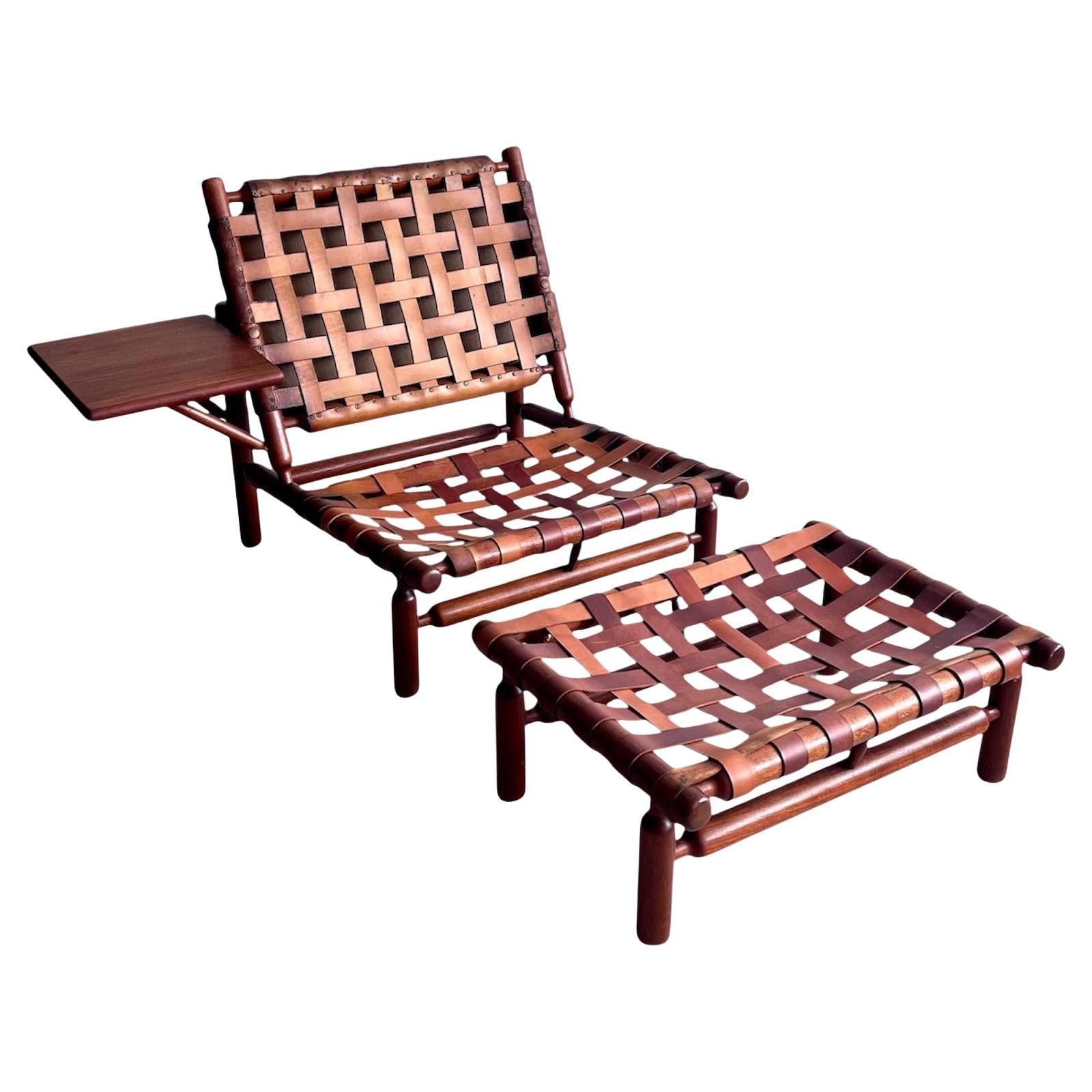 Lounge Chair and Ottoman by Ilmari Tapiovaara for Paolo Arnaboldi, 1970s