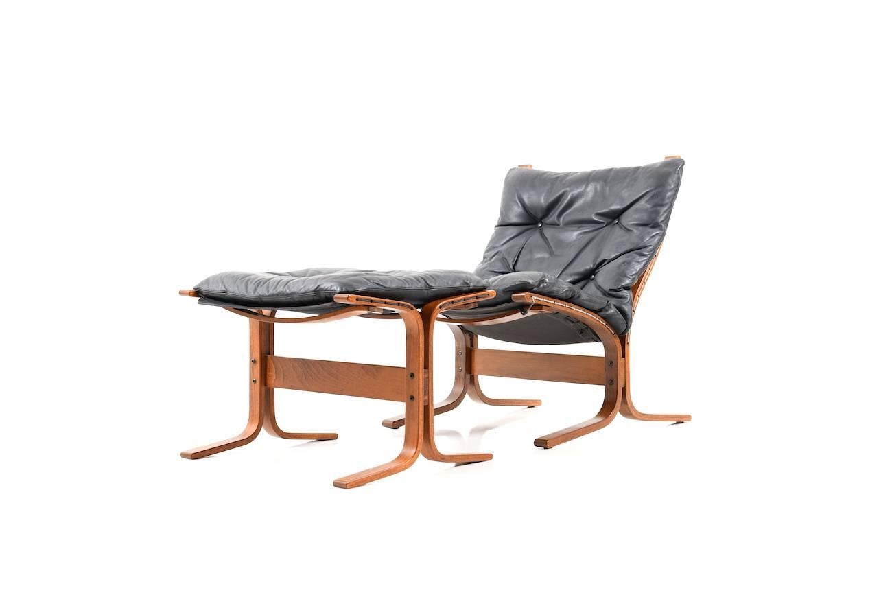 Norwegian Lounge Chair and Ottoman by Ingmar Relling for Westnofa For Sale