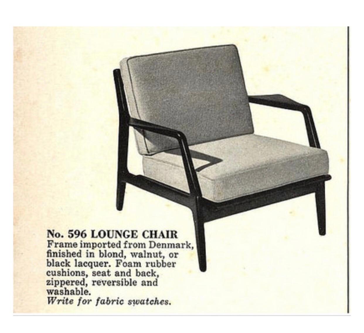 Mid Century Lounge Chair and Ottoman by Lawrence Peabody in Walnut for Selig For Sale 7