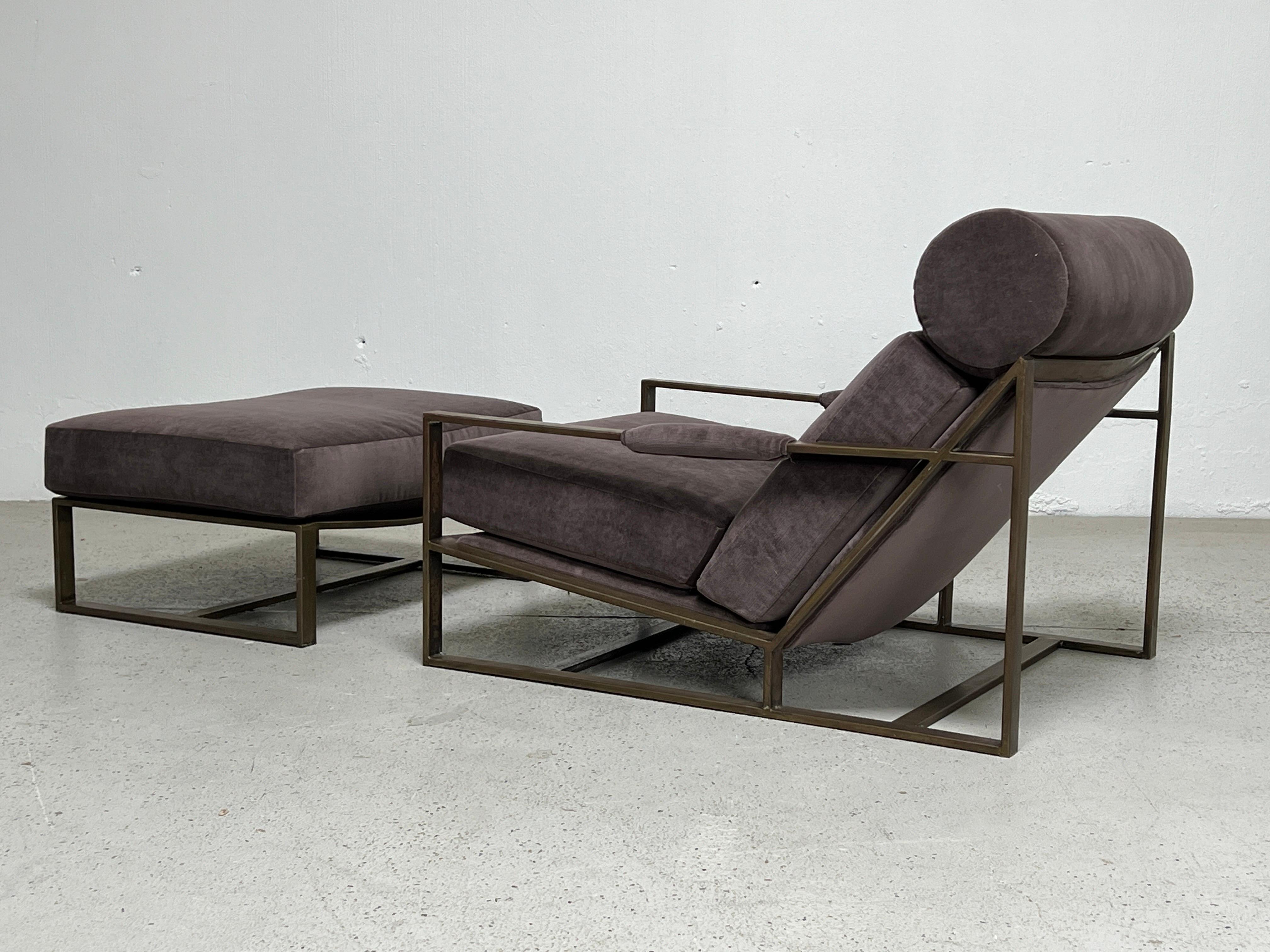 Lounge Chair and Ottoman by Milo Baughman For Sale 11