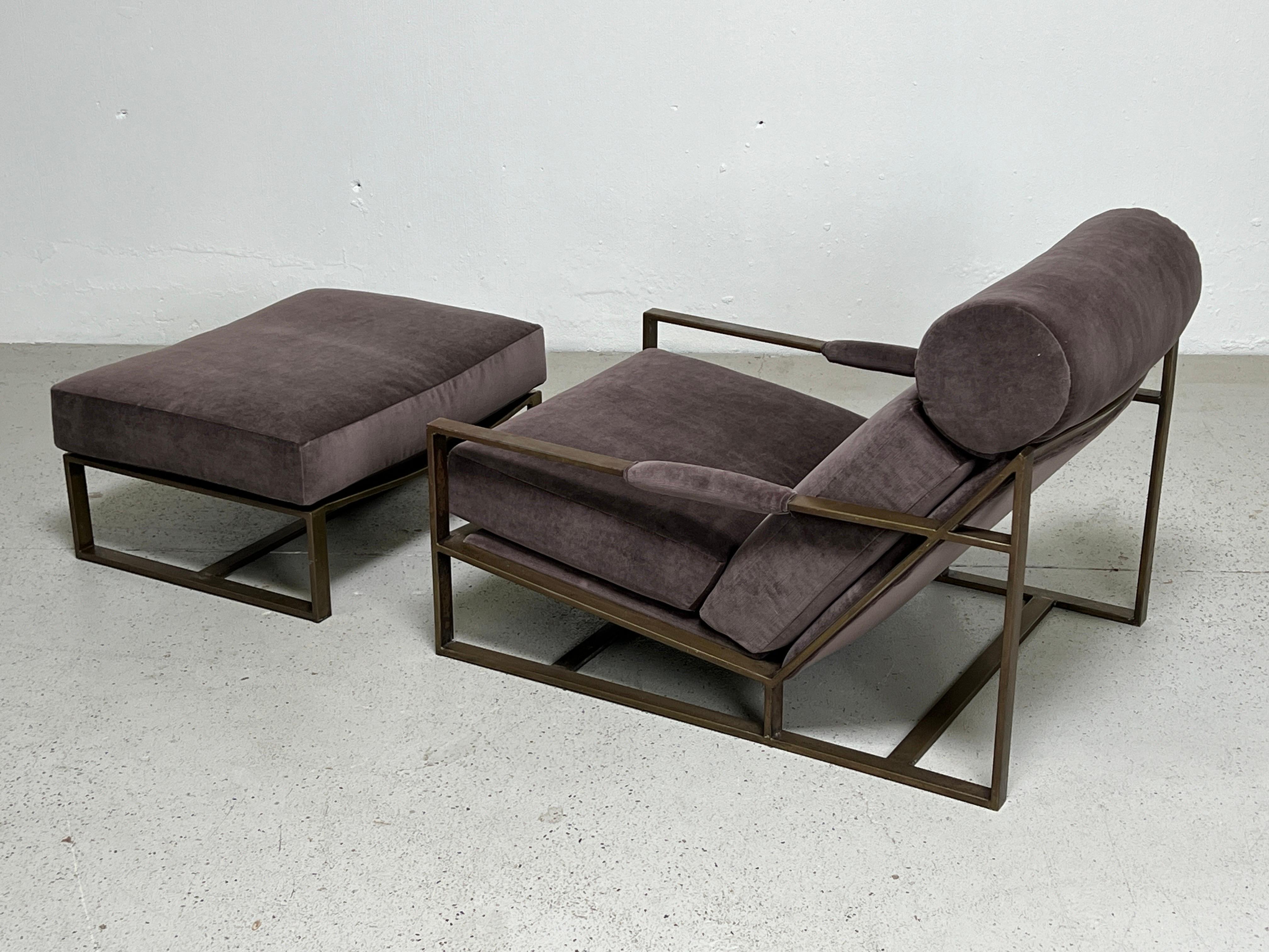 Lounge Chair and Ottoman by Milo Baughman For Sale 9
