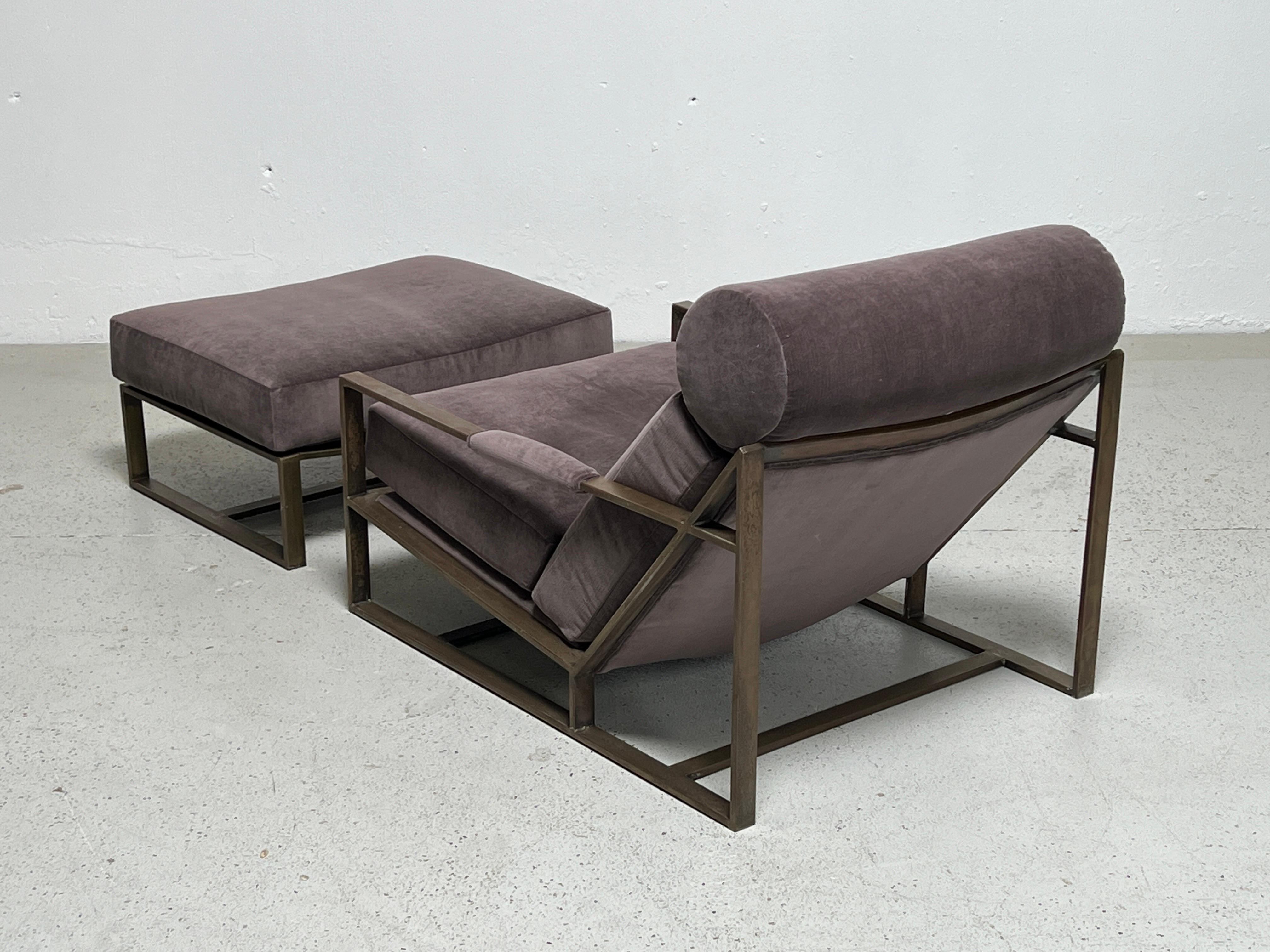 Lounge Chair and Ottoman by Milo Baughman For Sale 14
