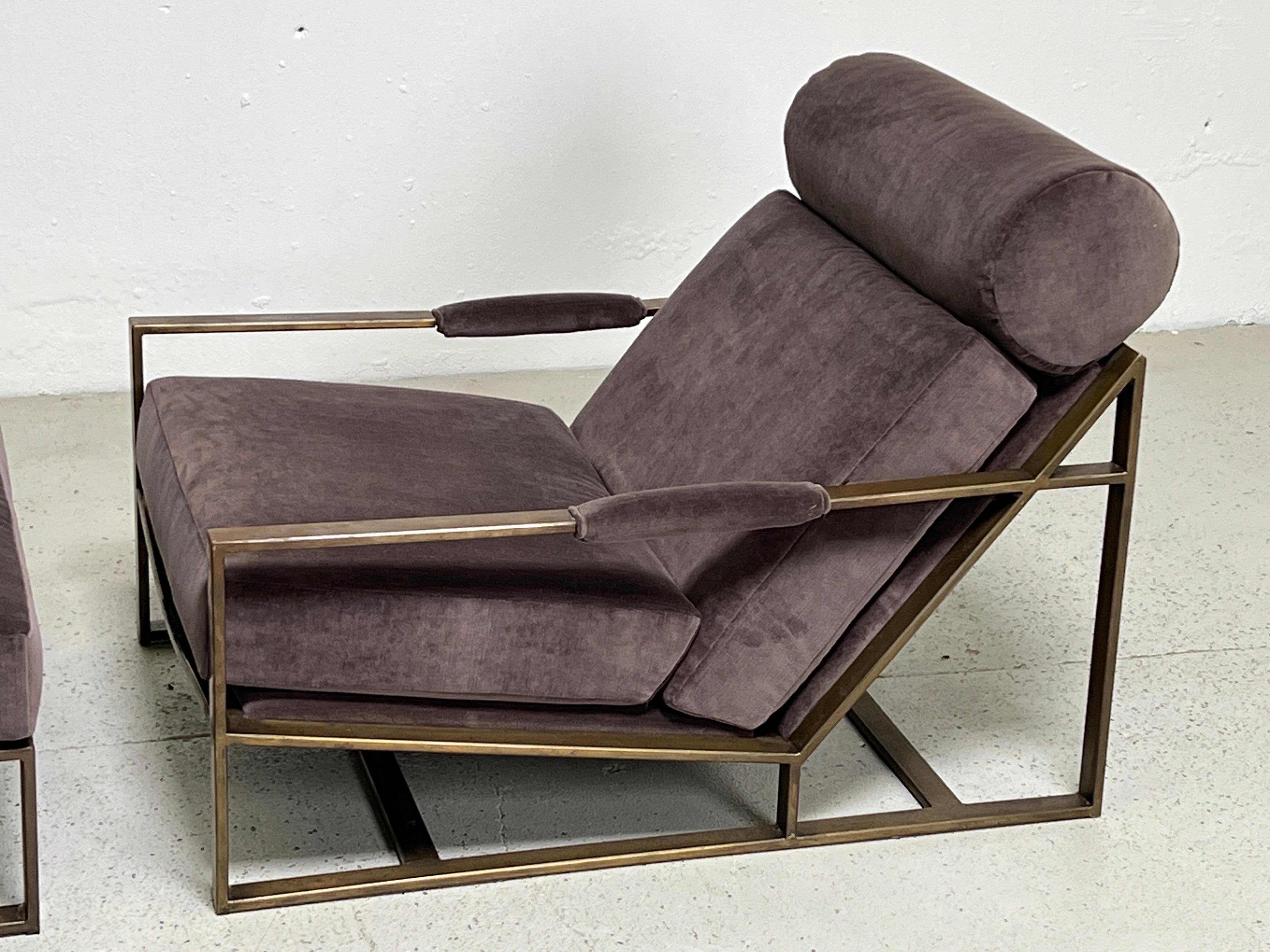 Lounge Chair and Ottoman by Milo Baughman In Good Condition For Sale In Dallas, TX