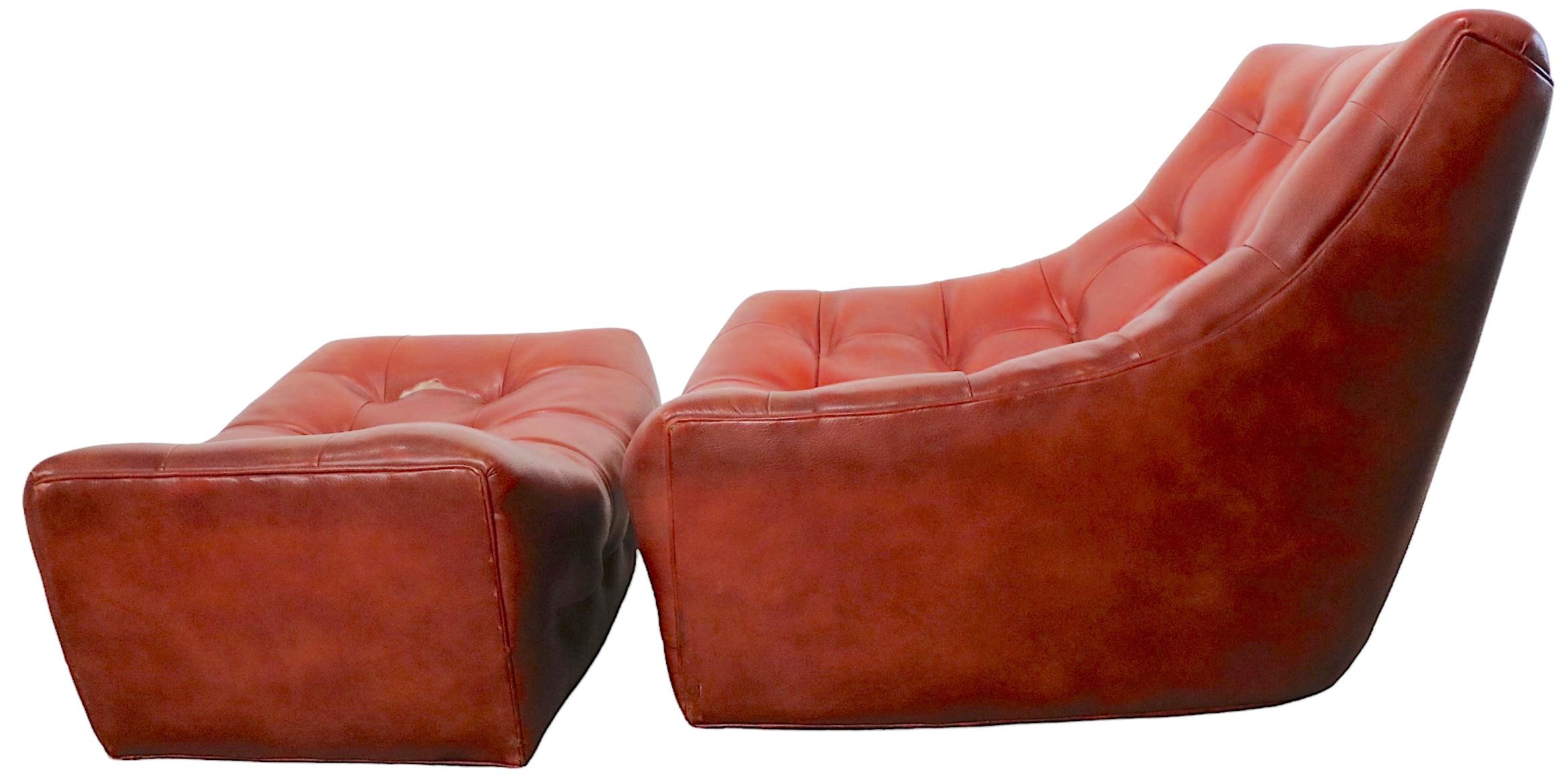 Lounge Chair and Ottoman by Milo Baughman for Thayer Coggin circa 1970s For Sale 5