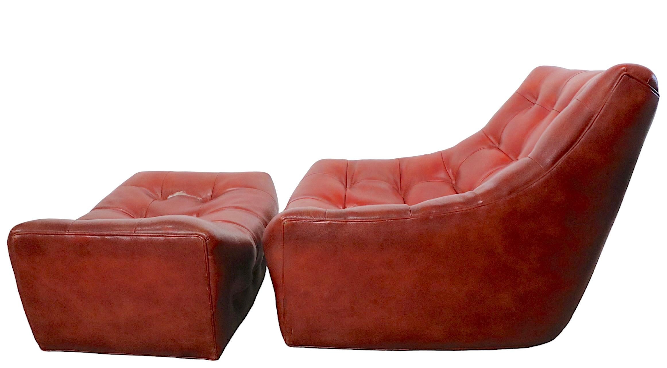 Lounge Chair and Ottoman by Milo Baughman for Thayer Coggin circa 1970s For Sale 6