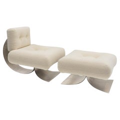 Lounge Chair and Ottoman by Oscar Niemeyer for Mobilier International, 1970s