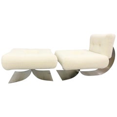 Lounge Chair and Ottoman by Oscar Niemeyer for Mobilier International, 1975
