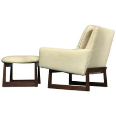 Lounge Chair and Ottoman Designed by Jens Risom