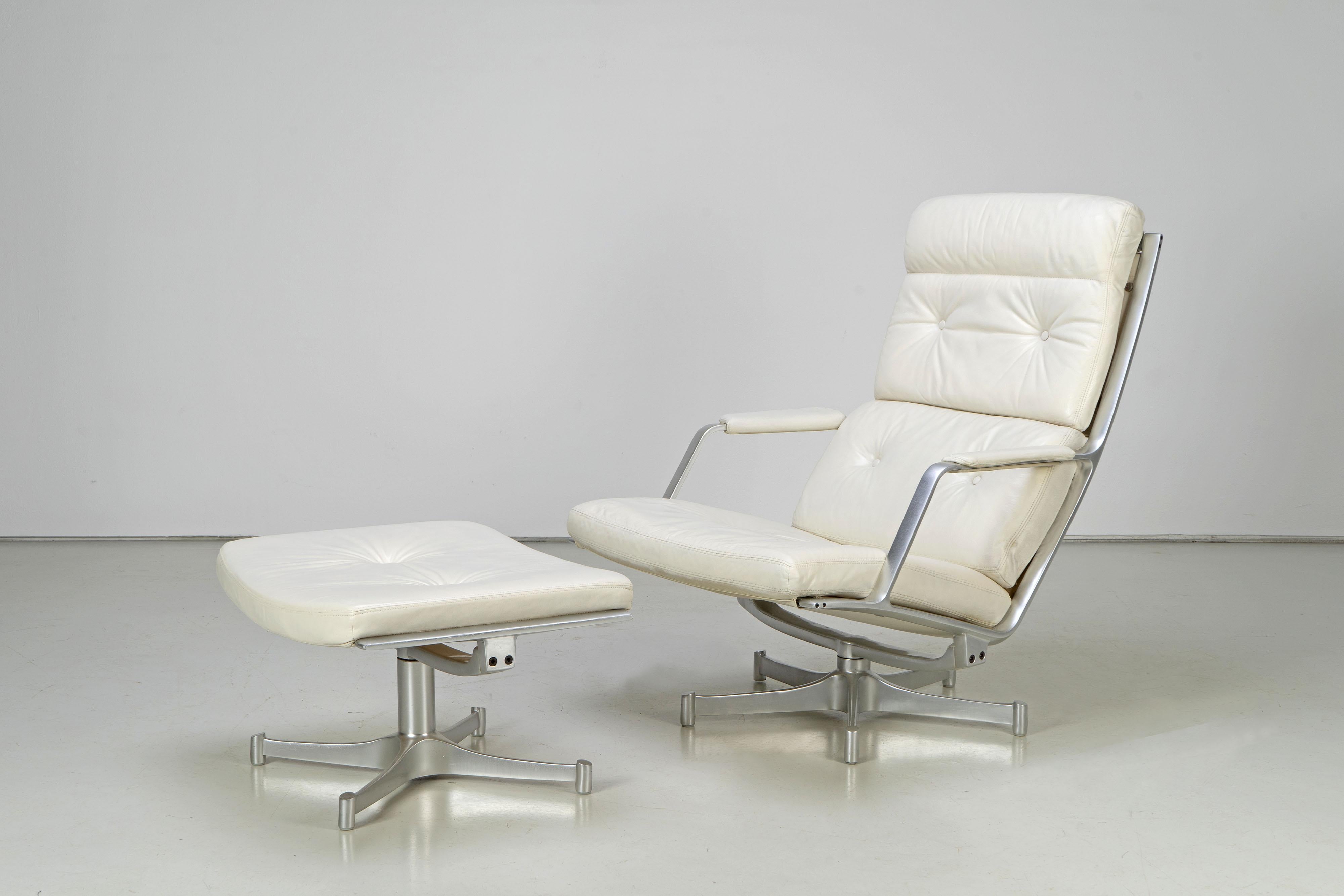 German Lounge Chair and Ottoman FK 85 by Fabricius & Kastholm for Kill, 1960s